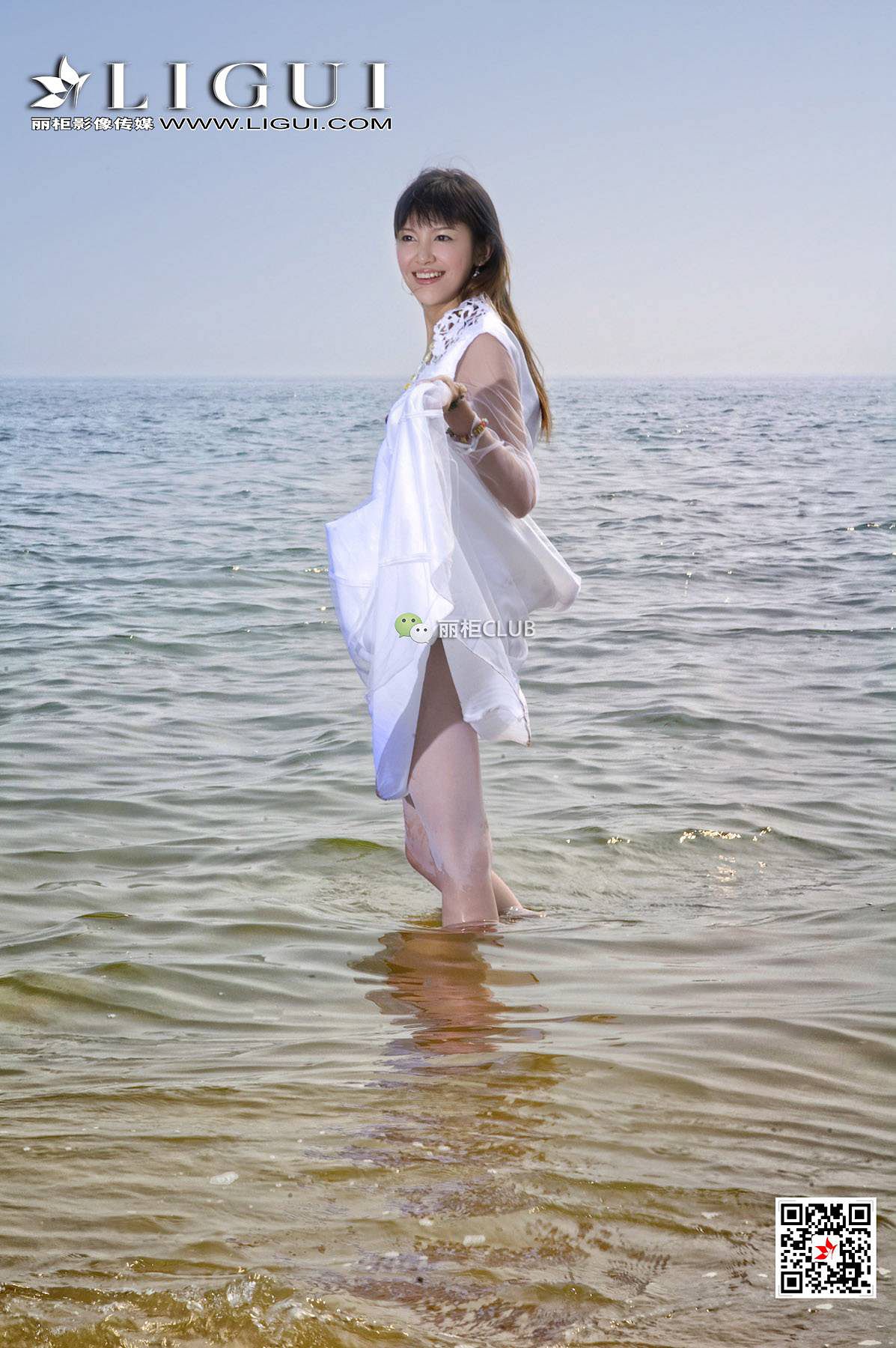 菲儿《沙滩婚纱》 [丽柜LIGUI] 网络丽人