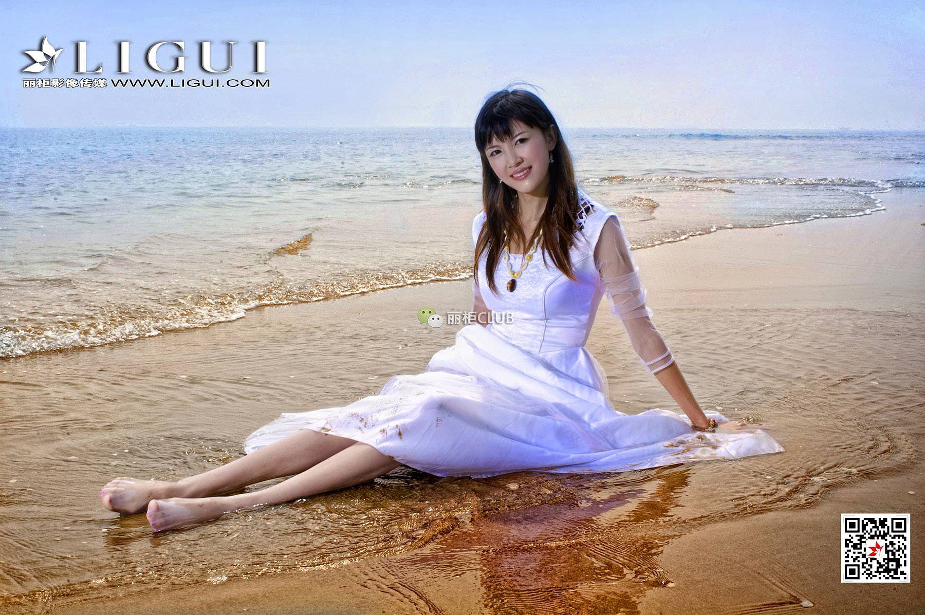 菲儿《沙滩婚纱》 [丽柜LIGUI] 网络丽人