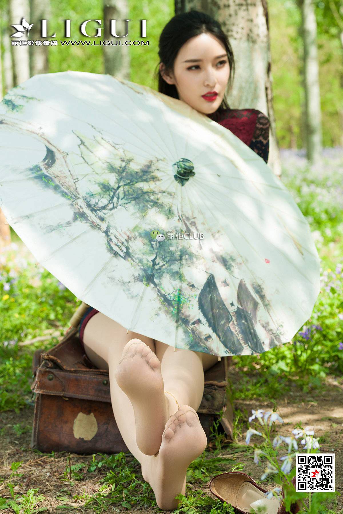 腿模雪糕《古典蕾丝旗袍丝足》 [丽柜LIGUI] 美腿丝足