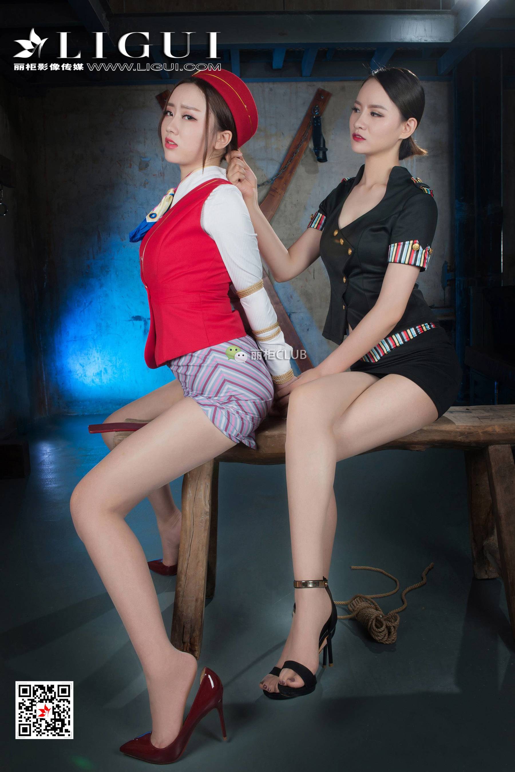 腿模Amy&腿模然然《空姐丝袜美束》 [丽柜LIGUI] 网络丽人