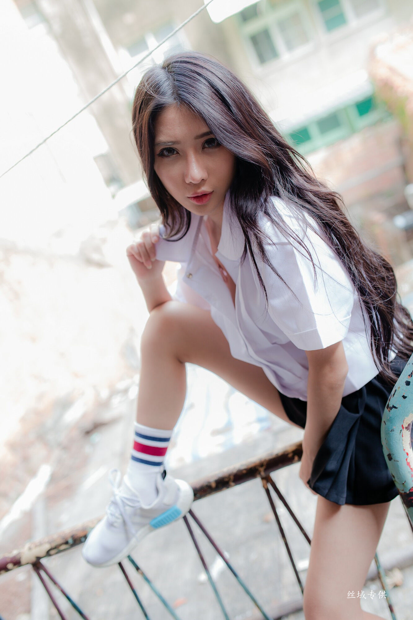 [台湾正妹]  沈綺綺 水手服內衣外拍 三套服装