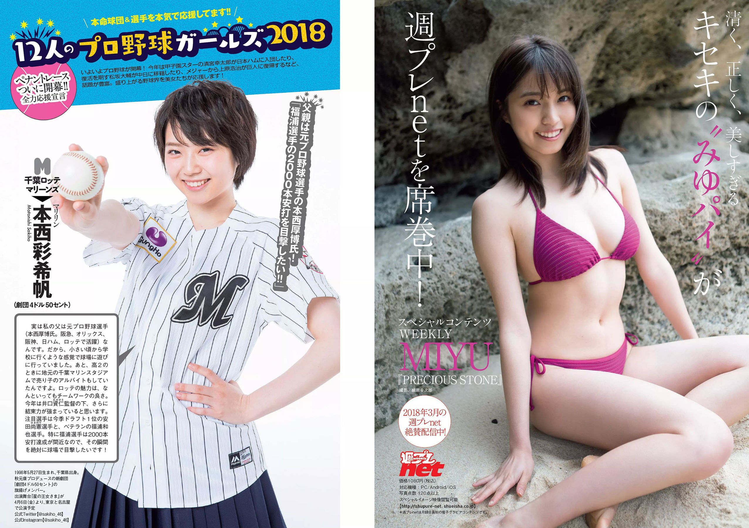武田玲奈 森田ワカナ 加藤玲奈 傳谷英里香 大友花恋 伊藤寧々 桐谷まつり [Weekly Playboy] 2018年No.15 写真杂志