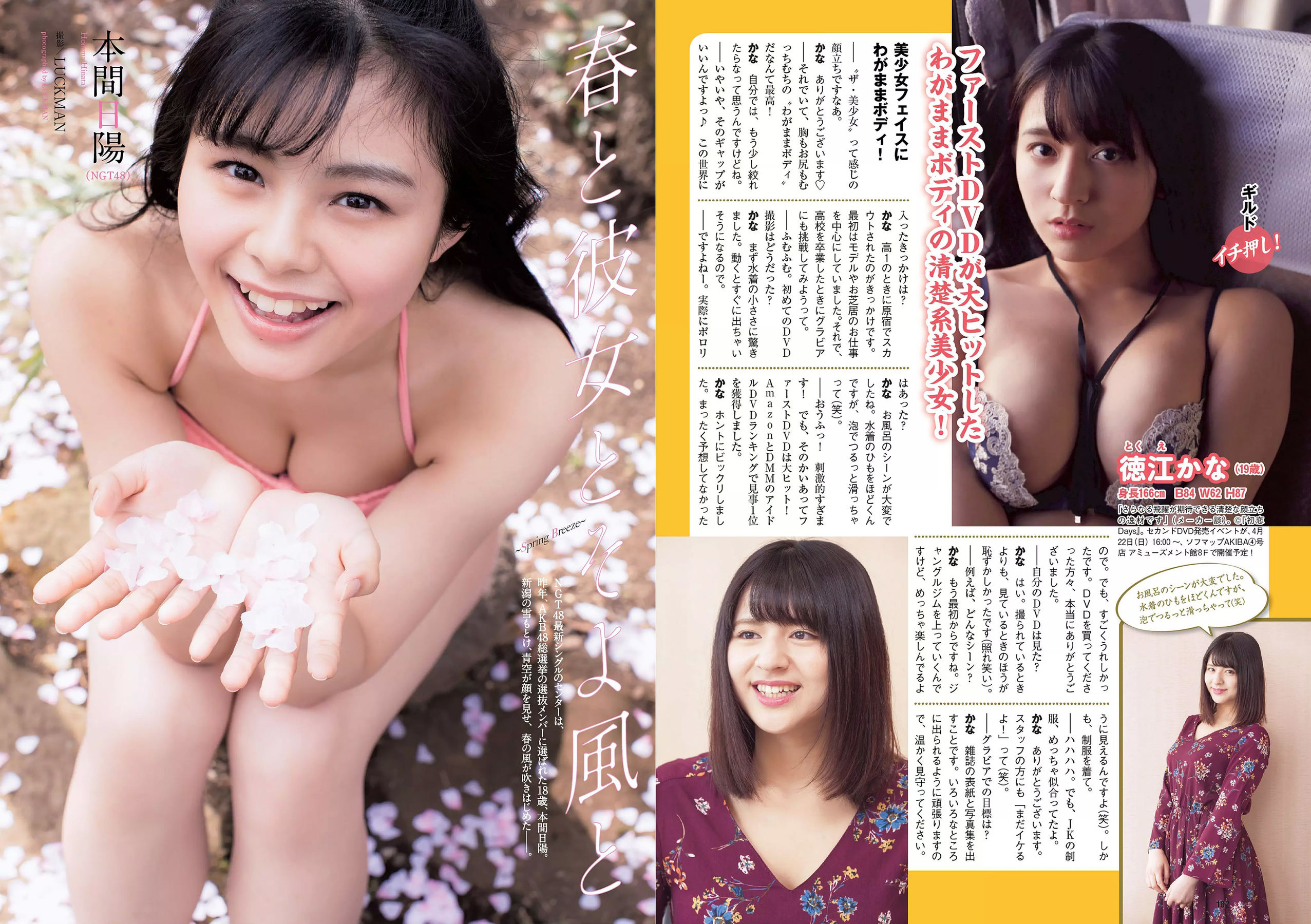 長濱ねる 沢すみれ 松田紗和 わちみなみ 本間日陽 齊藤英里 竹内佳菜子 [Weekly Playboy] 2018年No.17 写真杂志