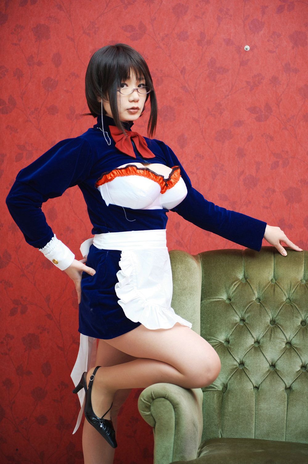 Chiyoko(チョコボール向囲) Unknown Character女仆眼镜娘