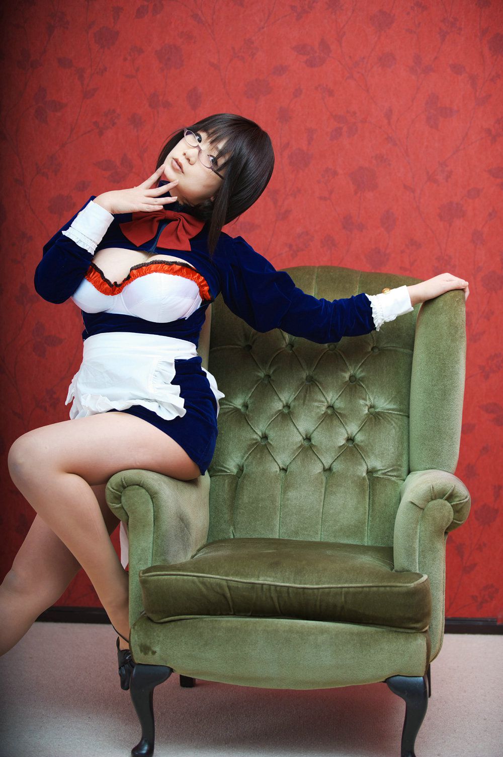 Chiyoko(チョコボール向囲) Unknown Character女仆眼镜娘
