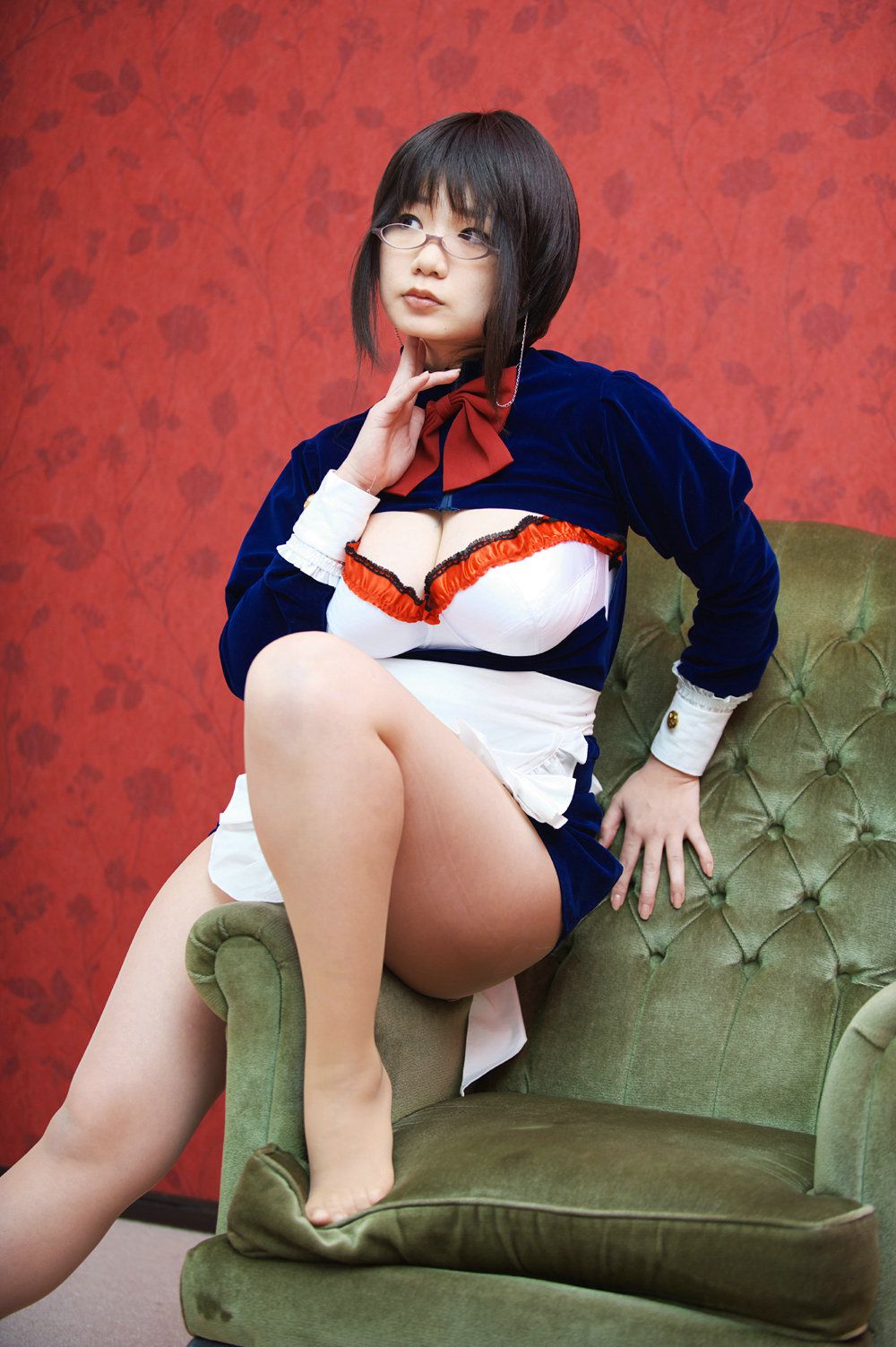 Chiyoko(チョコボール向囲) Unknown Character女仆眼镜娘