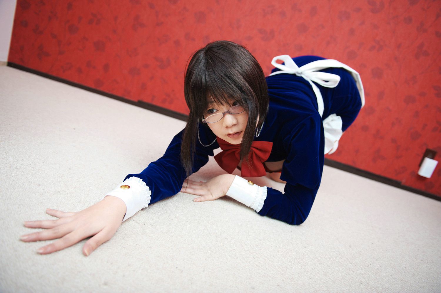 Chiyoko(チョコボール向囲) Unknown Character女仆眼镜娘