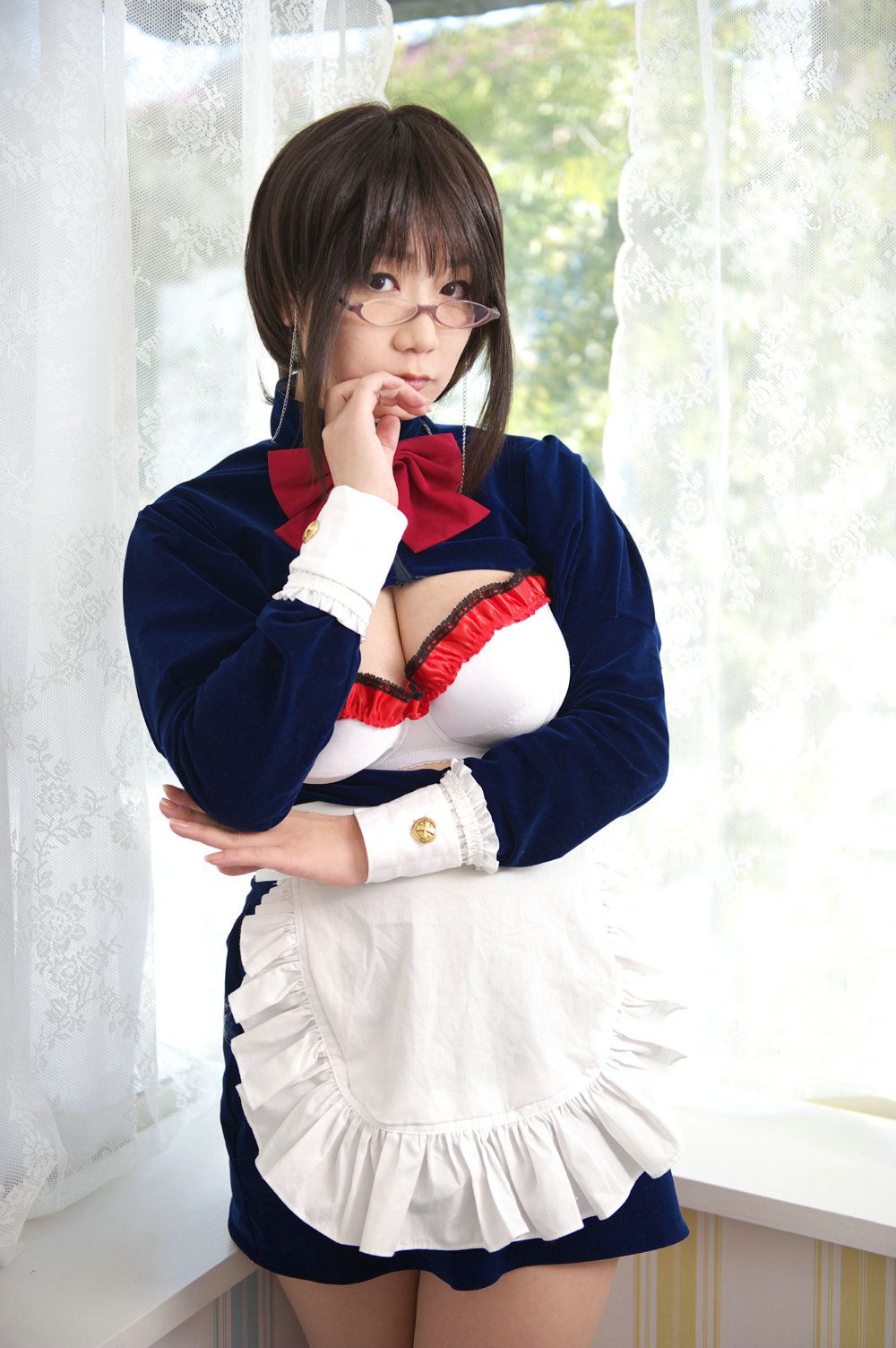 Chiyoko(チョコボール向囲) Unknown Character女仆眼镜娘