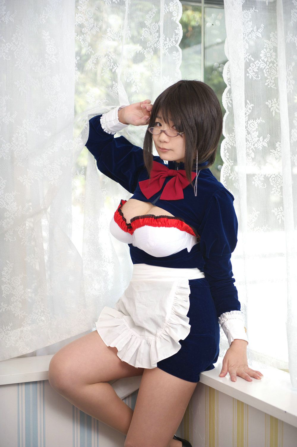 Chiyoko(チョコボール向囲) Unknown Character女仆眼镜娘