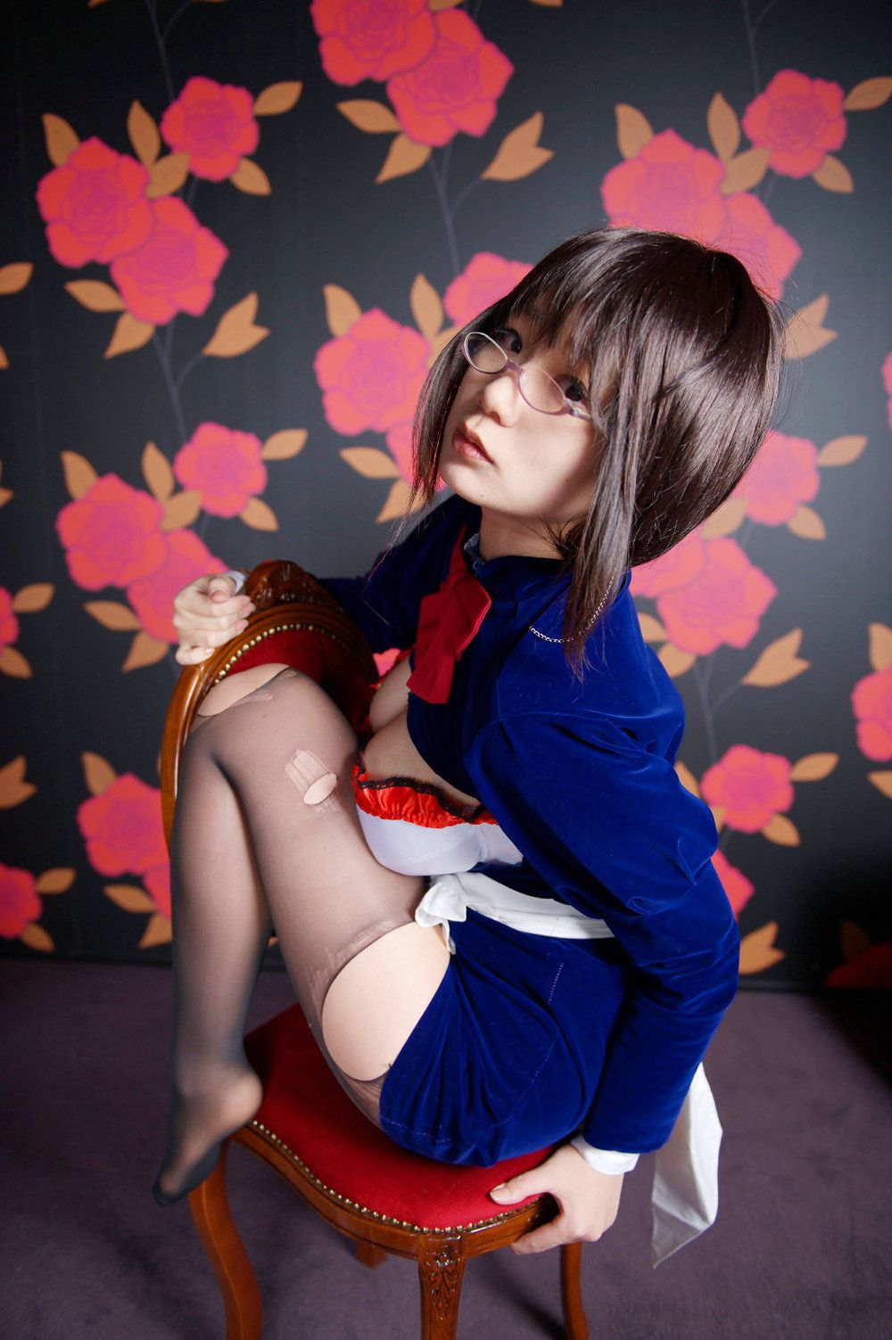 Chiyoko(チョコボール向囲) Unknown Character女仆眼镜娘