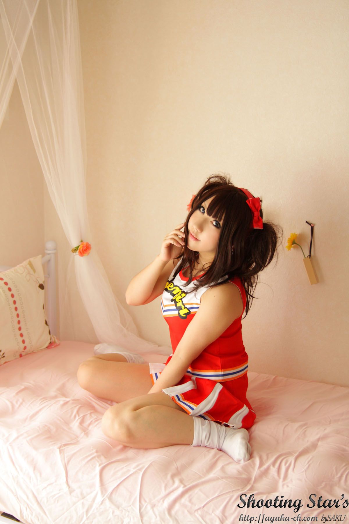 绫香サク  [Honoo no Rocket] Waitress+Cheerleader [Sakuyabime]