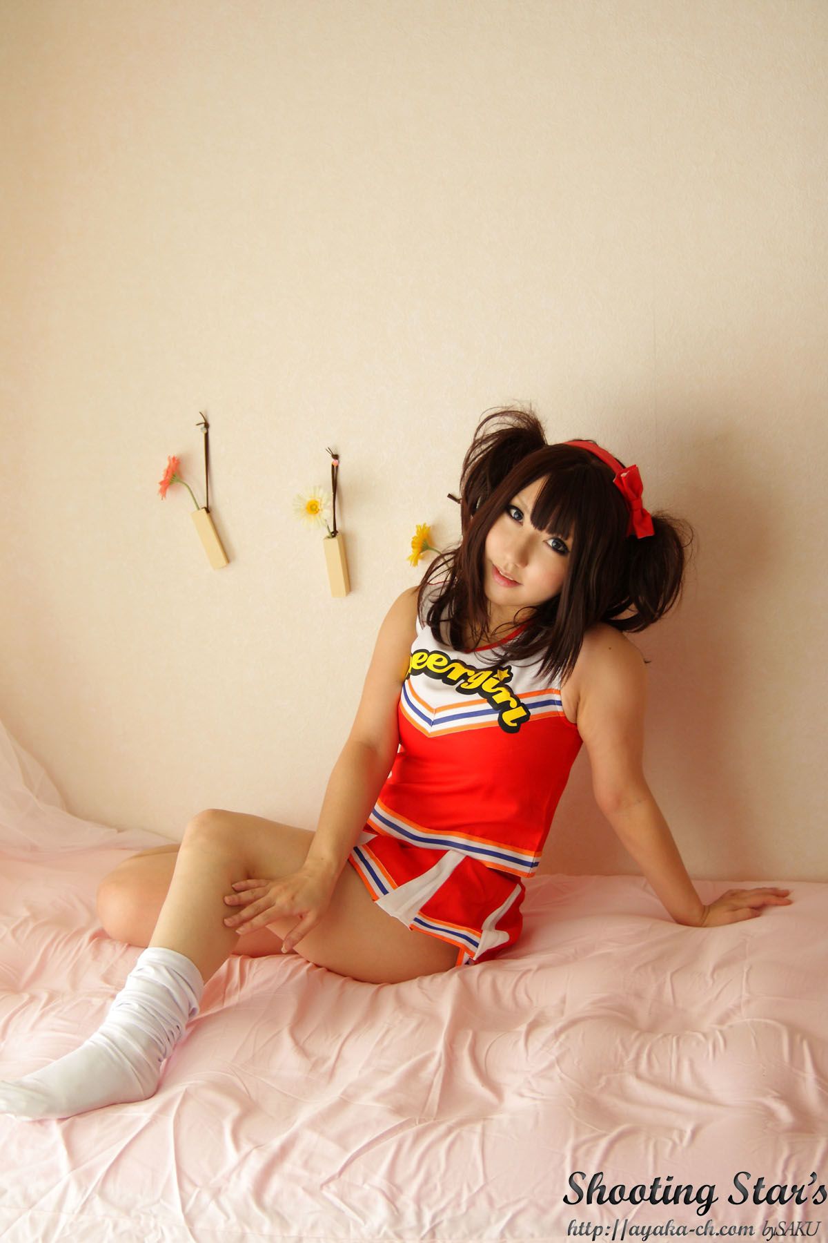 绫香サク  [Honoo no Rocket] Waitress+Cheerleader [Sakuyabime]