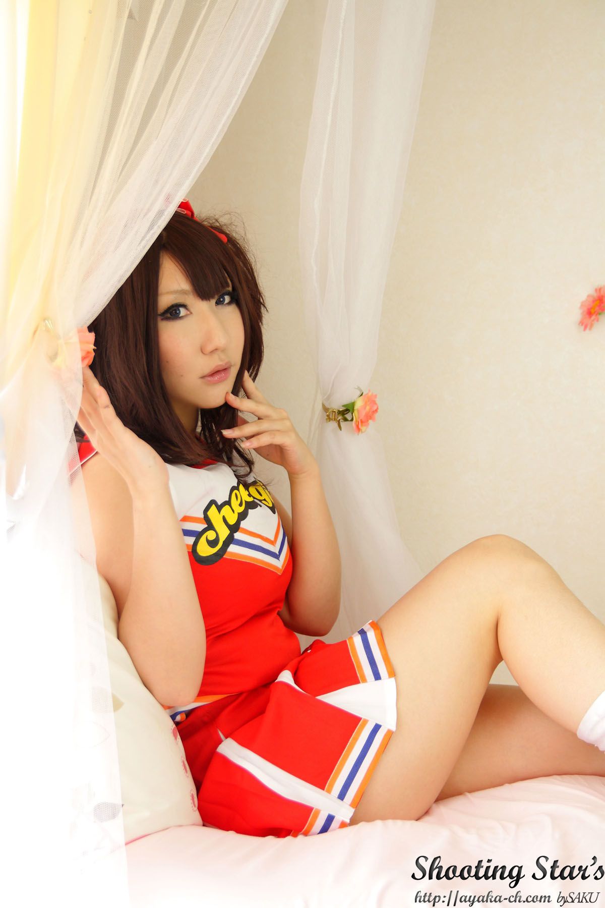 绫香サク  [Honoo no Rocket] Waitress+Cheerleader [Sakuyabime]