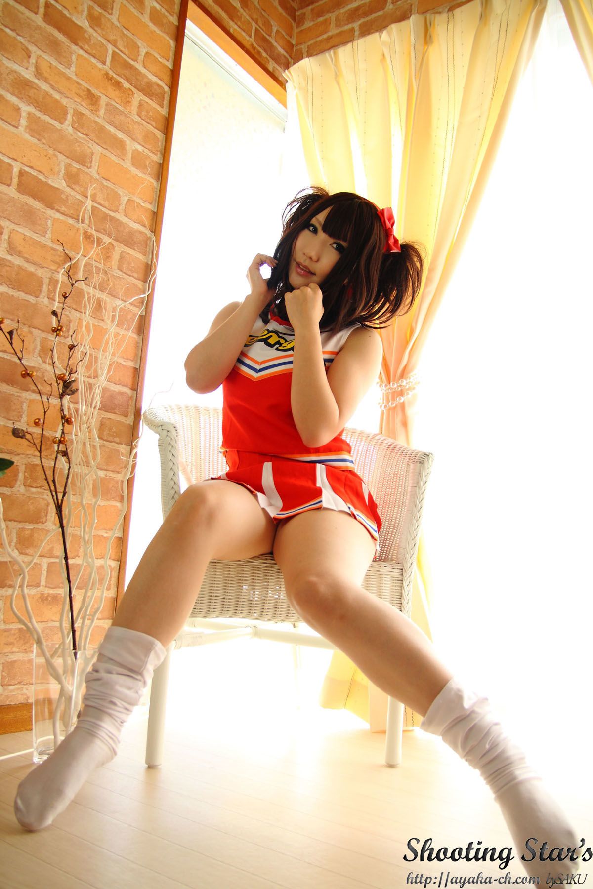 绫香サク  [Honoo no Rocket] Waitress+Cheerleader [Sakuyabime]