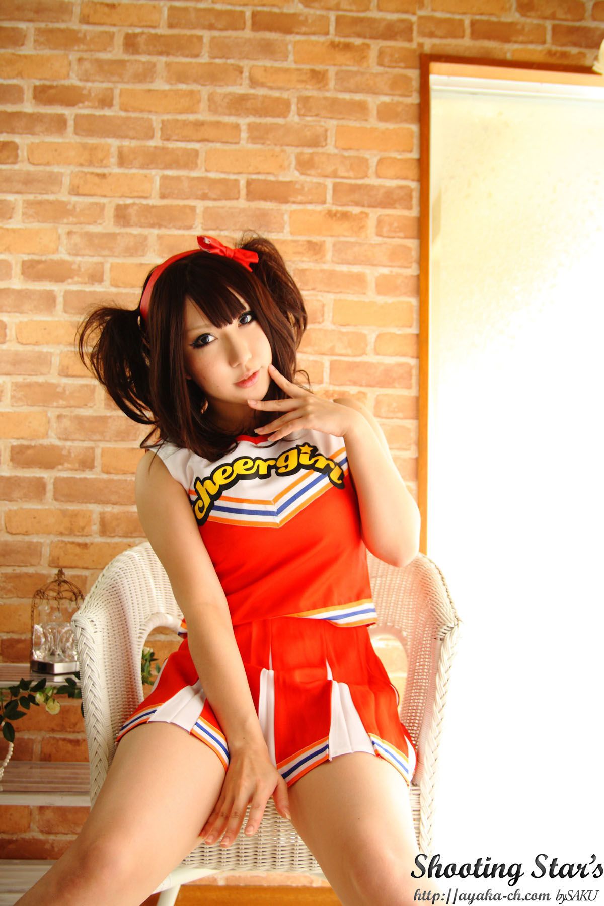 绫香サク  [Honoo no Rocket] Waitress+Cheerleader [Sakuyabime]