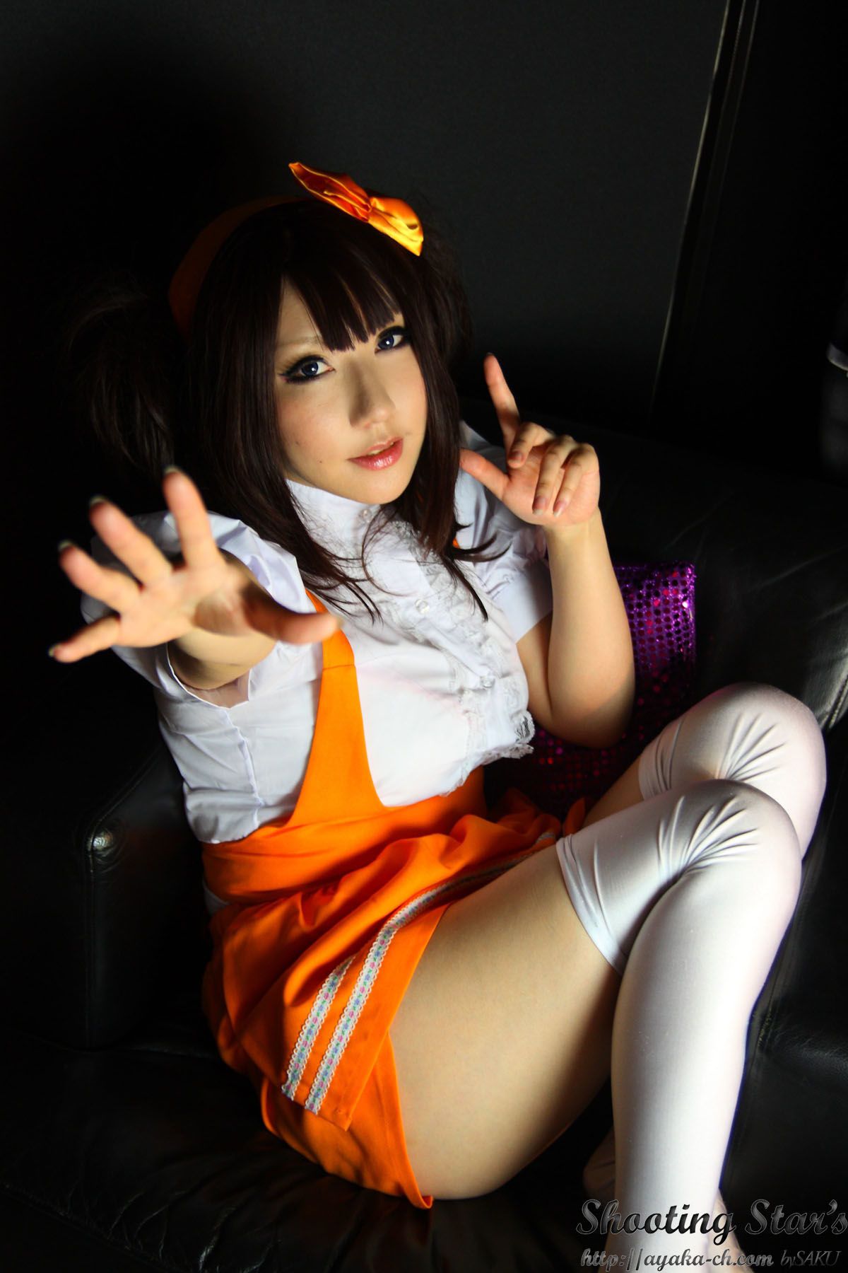 绫香サク  [Honoo no Rocket] Waitress+Cheerleader [Sakuyabime]