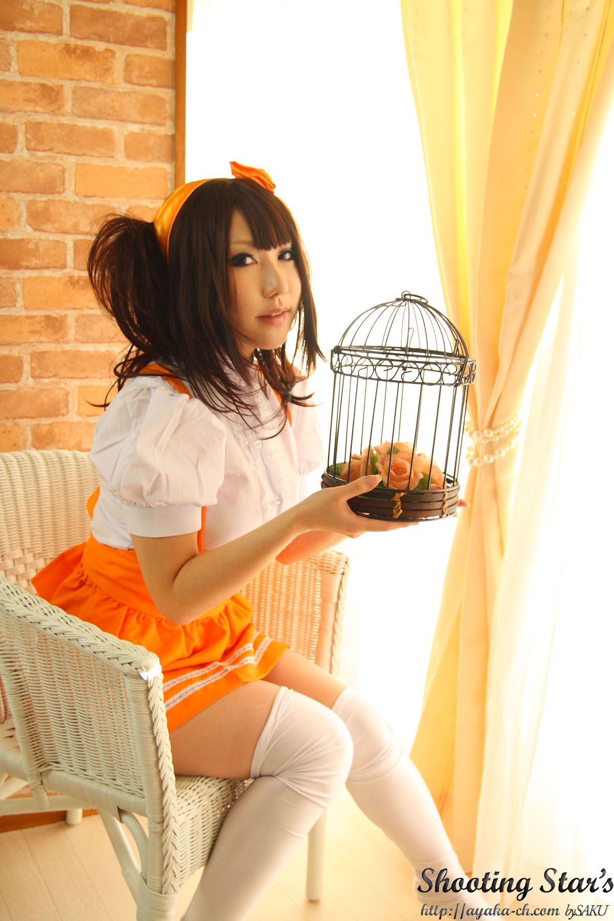 绫香サク  [Honoo no Rocket] Waitress+Cheerleader [Sakuyabime]