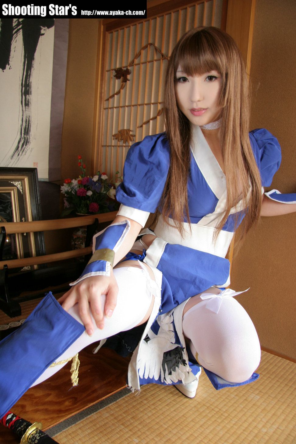 绫香サク (Saku サク Saku Ayaka) 《Dead Or Alive》-霞-Kasumi 蓝色
