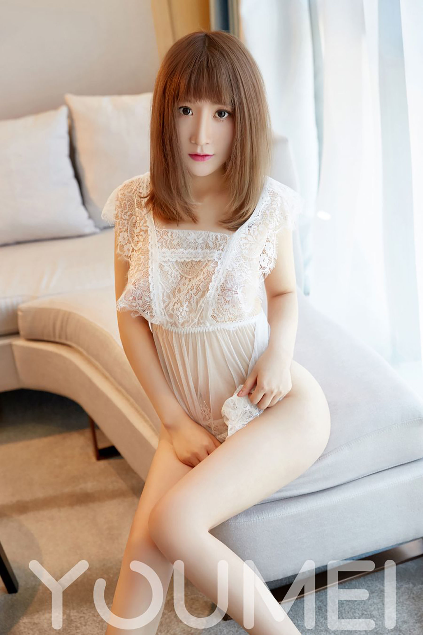[尤美YouMei] Vol.027 绯月樱-Cherry 纯白蕾丝