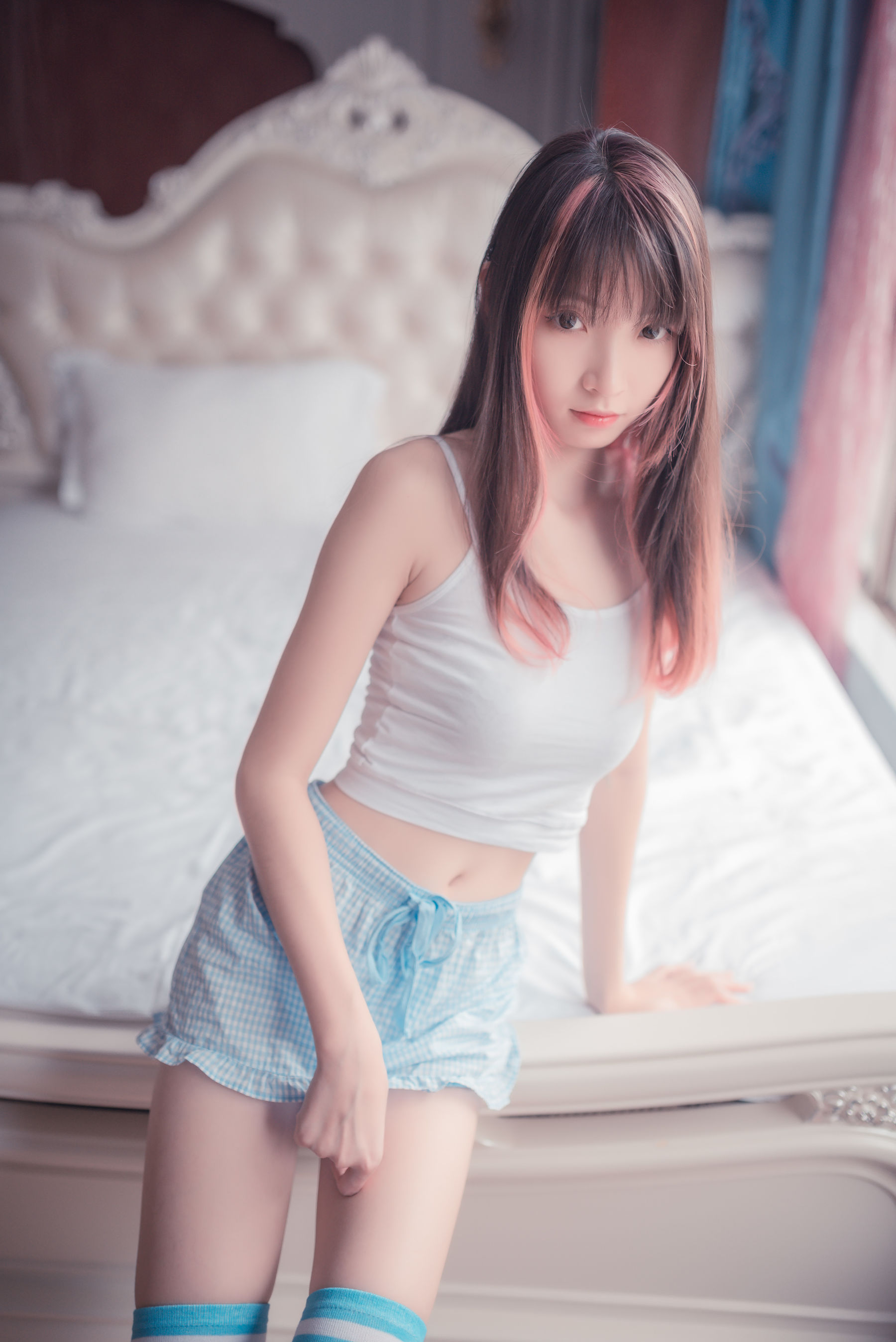[风之领域] NO.014 祖木子 蓝白条纹丝袜小可爱