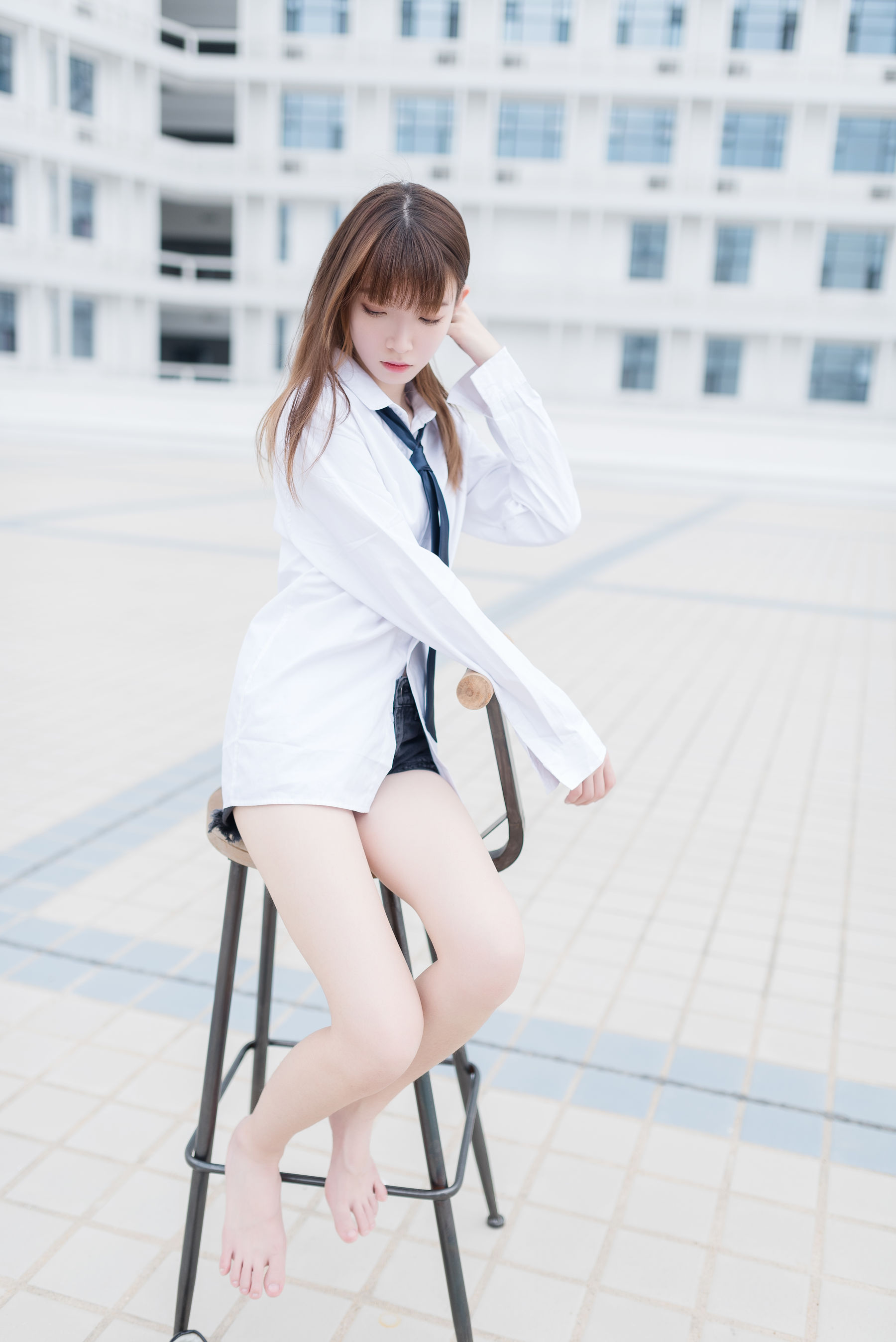 [风之领域] NO.038 祖木子 白衬衫裸足