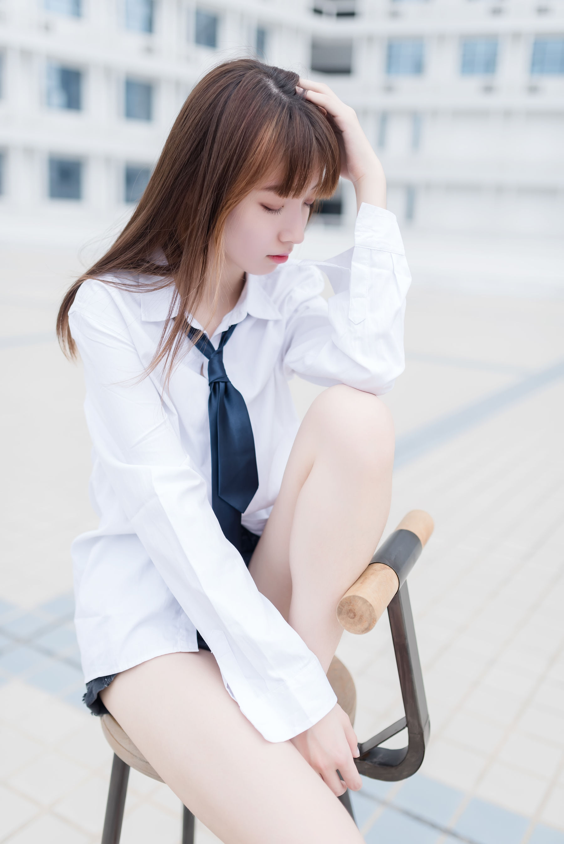 [风之领域] NO.038 祖木子 白衬衫裸足