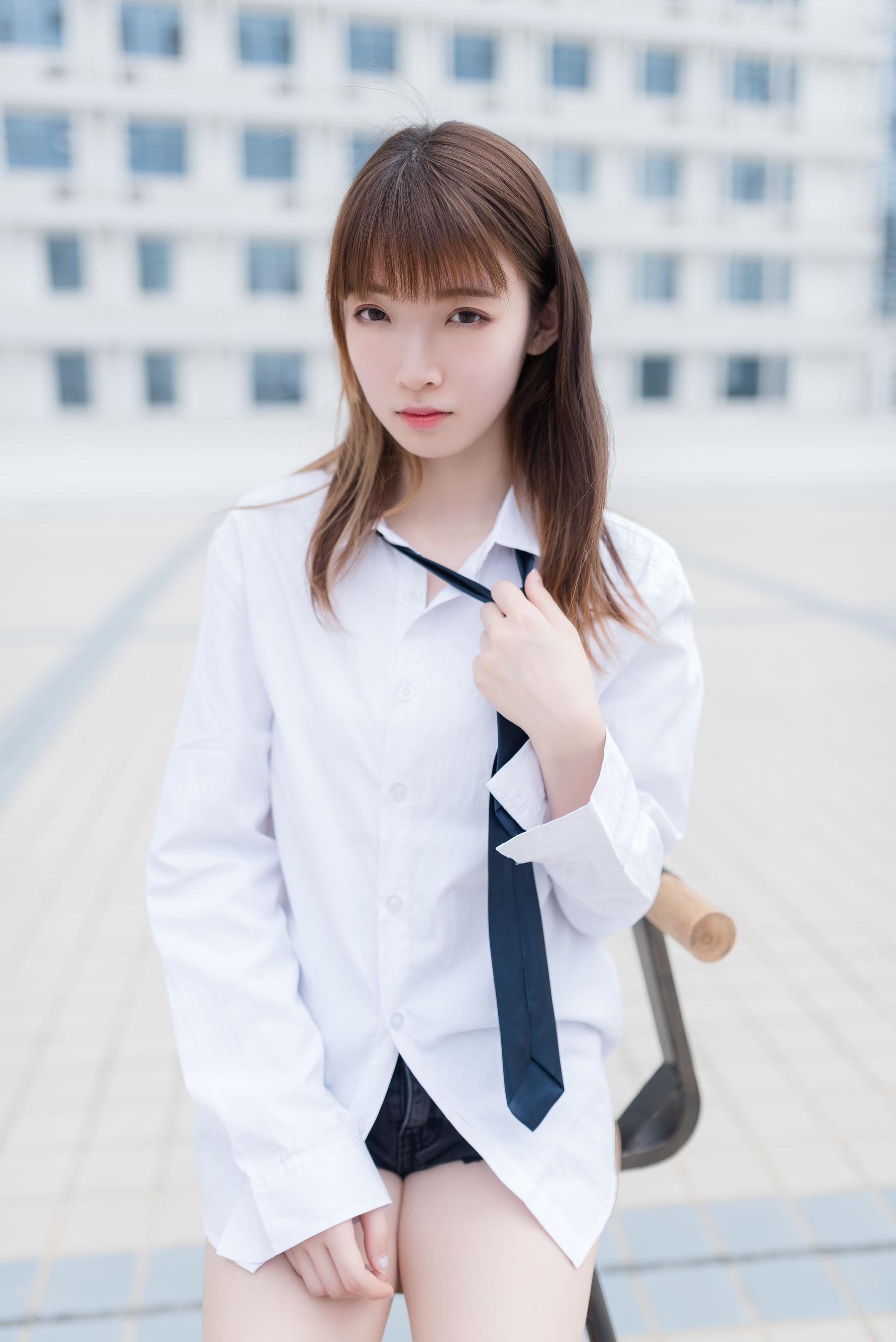 [风之领域] NO.038 祖木子 白衬衫裸足