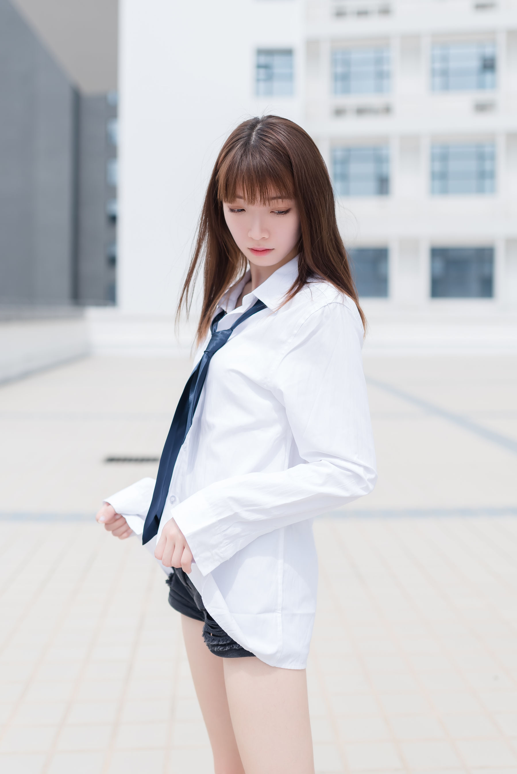 [风之领域] NO.038 祖木子 白衬衫裸足