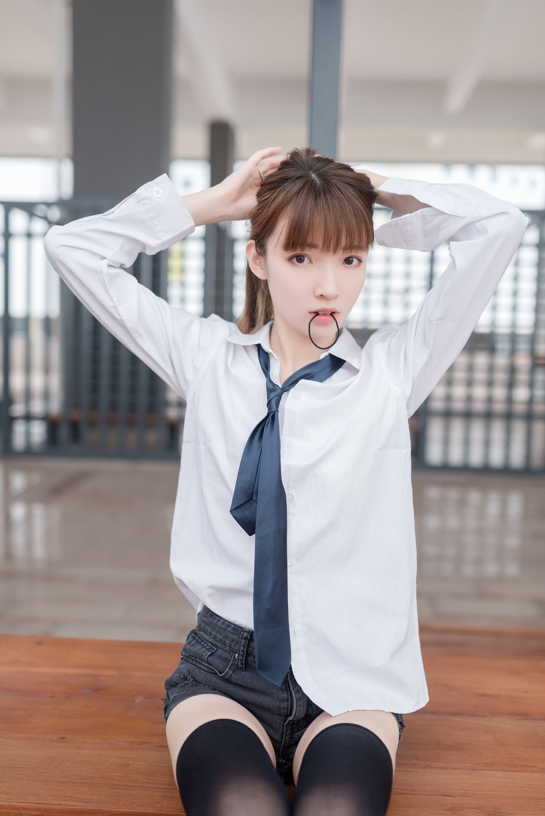 [风之领域] NO.039 祖木子 白衬衫黑丝美腿