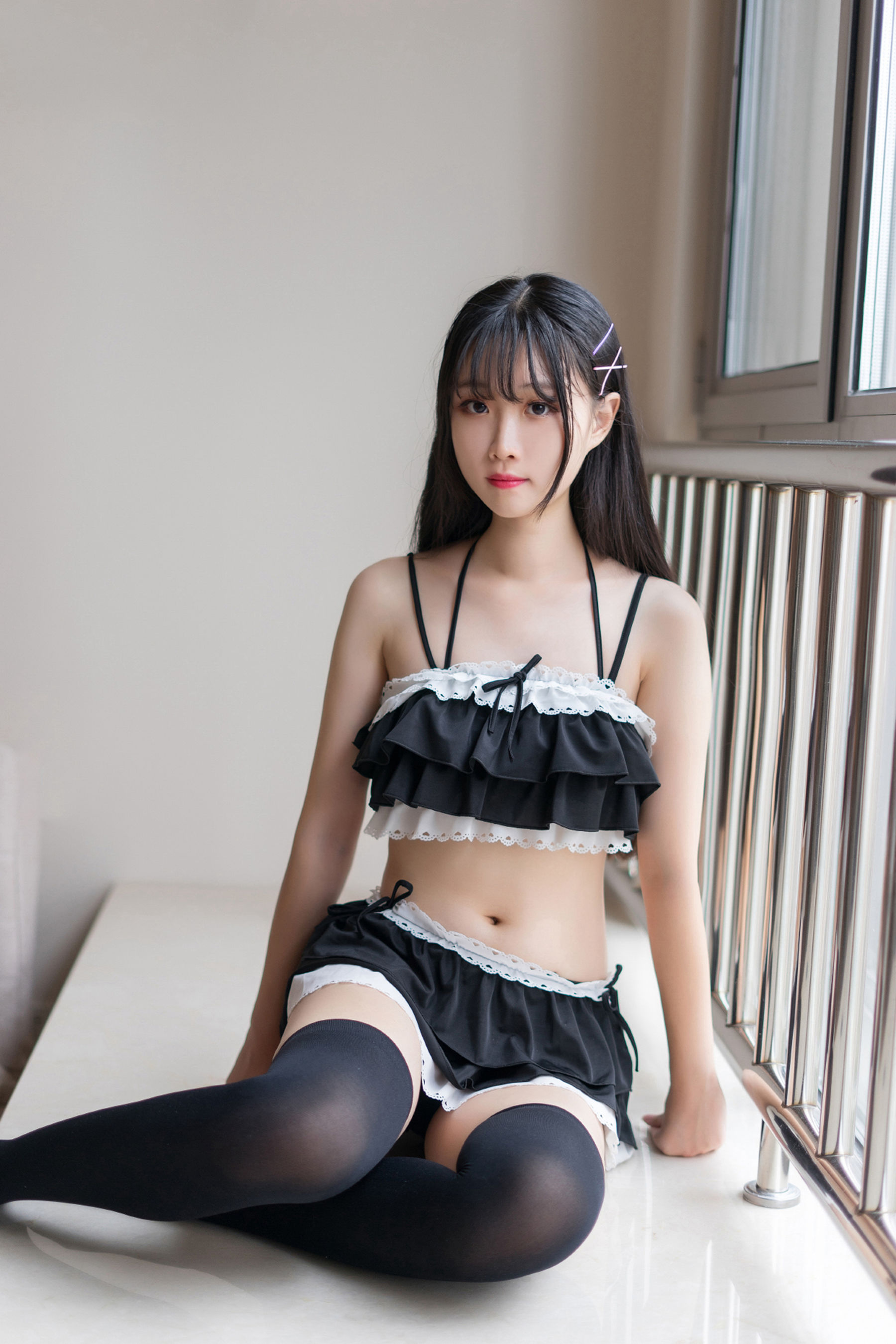 [风之领域] NO.114 长发黑丝少女