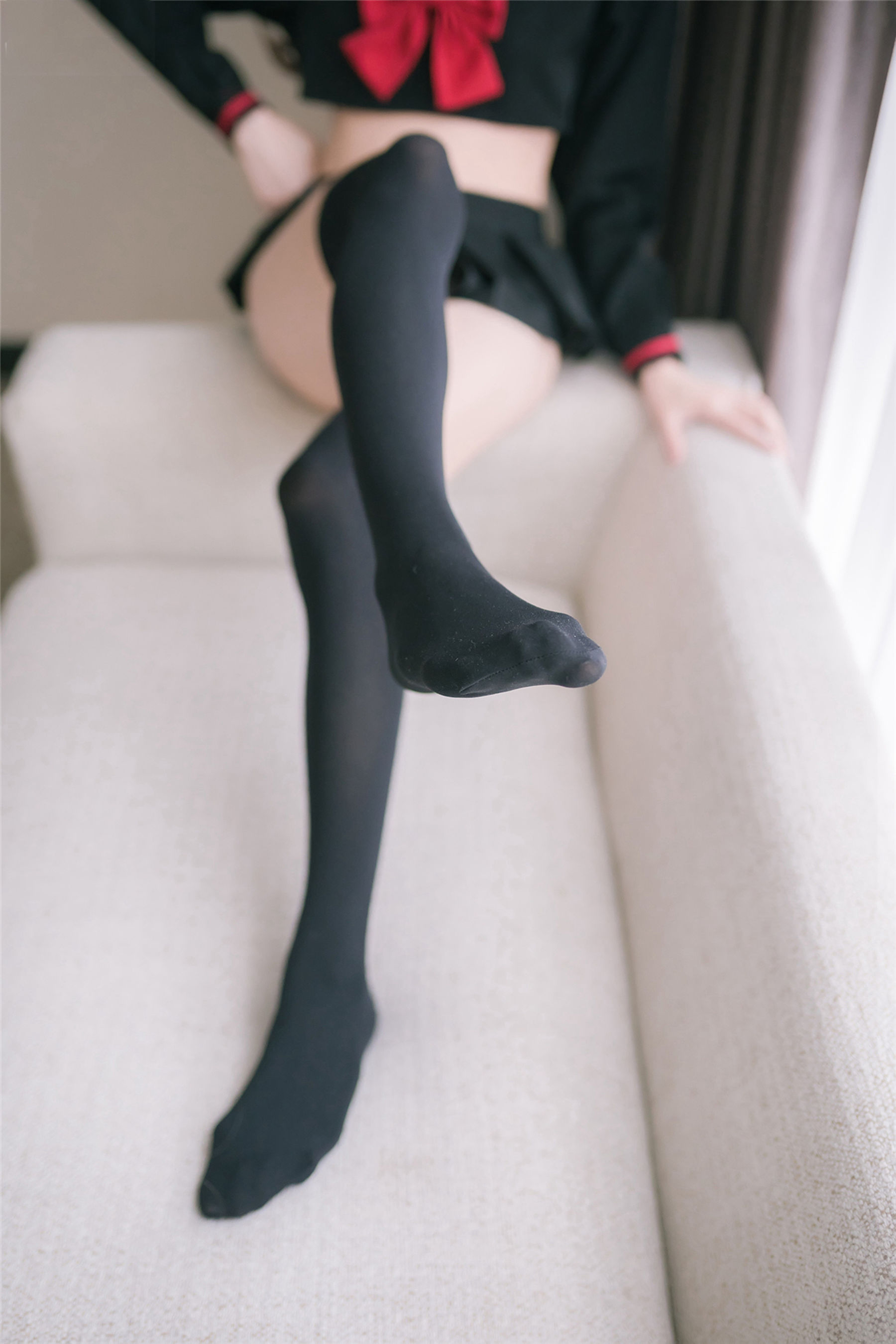 [风之领域] NO.119 超短情趣制服黑丝长腿