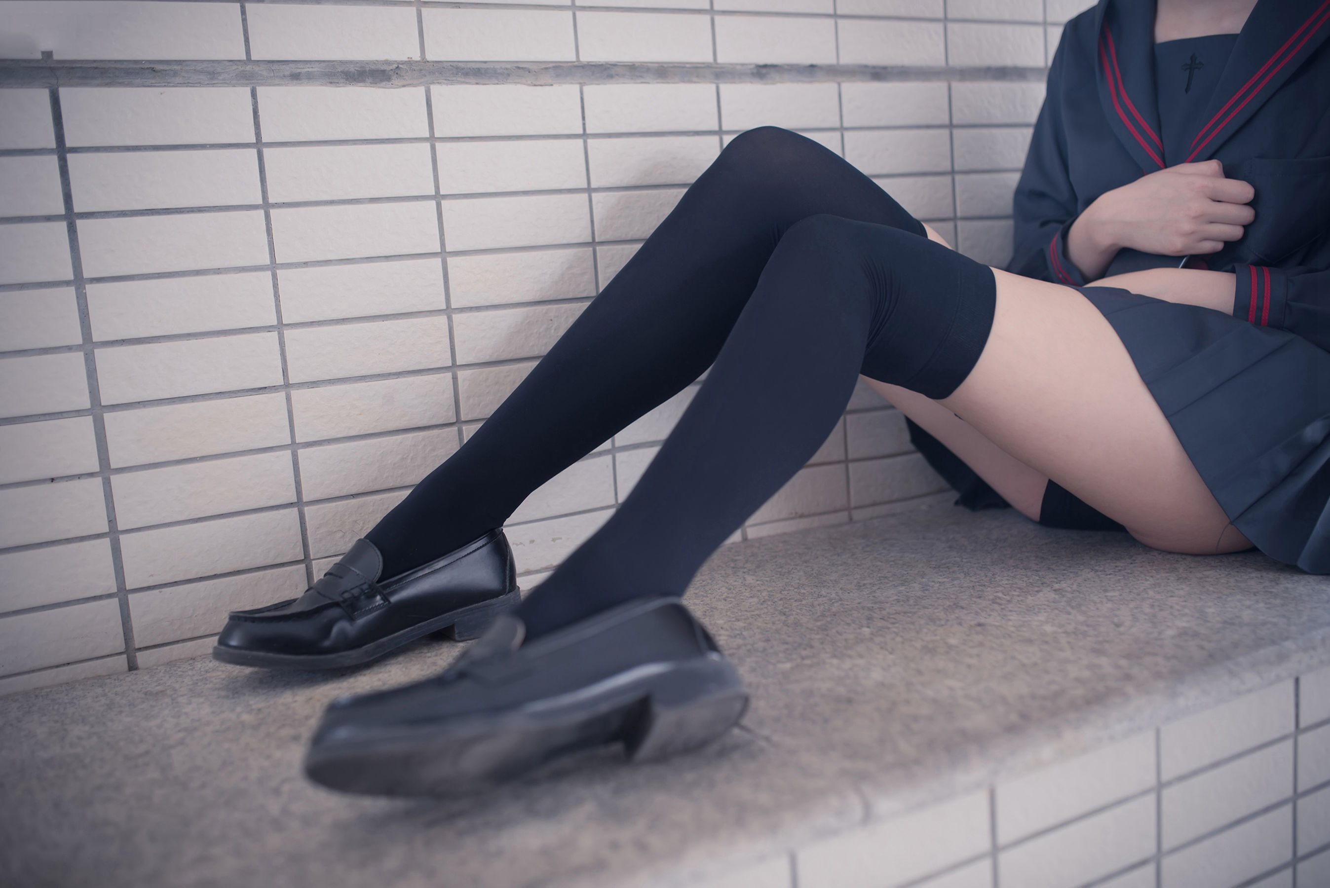 [风之领域] NO.120 超短情趣制服黑丝长腿2