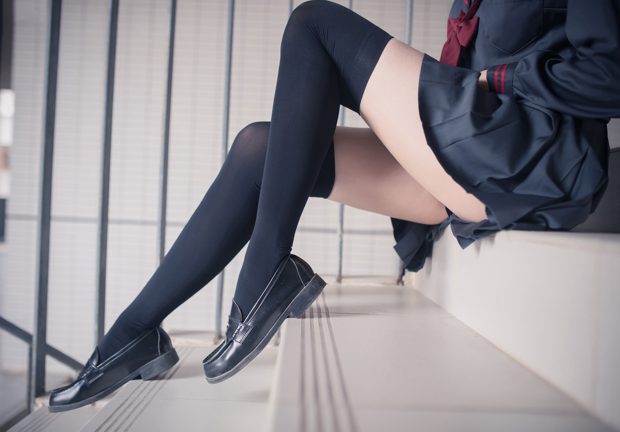 [风之领域] NO.120 超短情趣制服黑丝长腿2