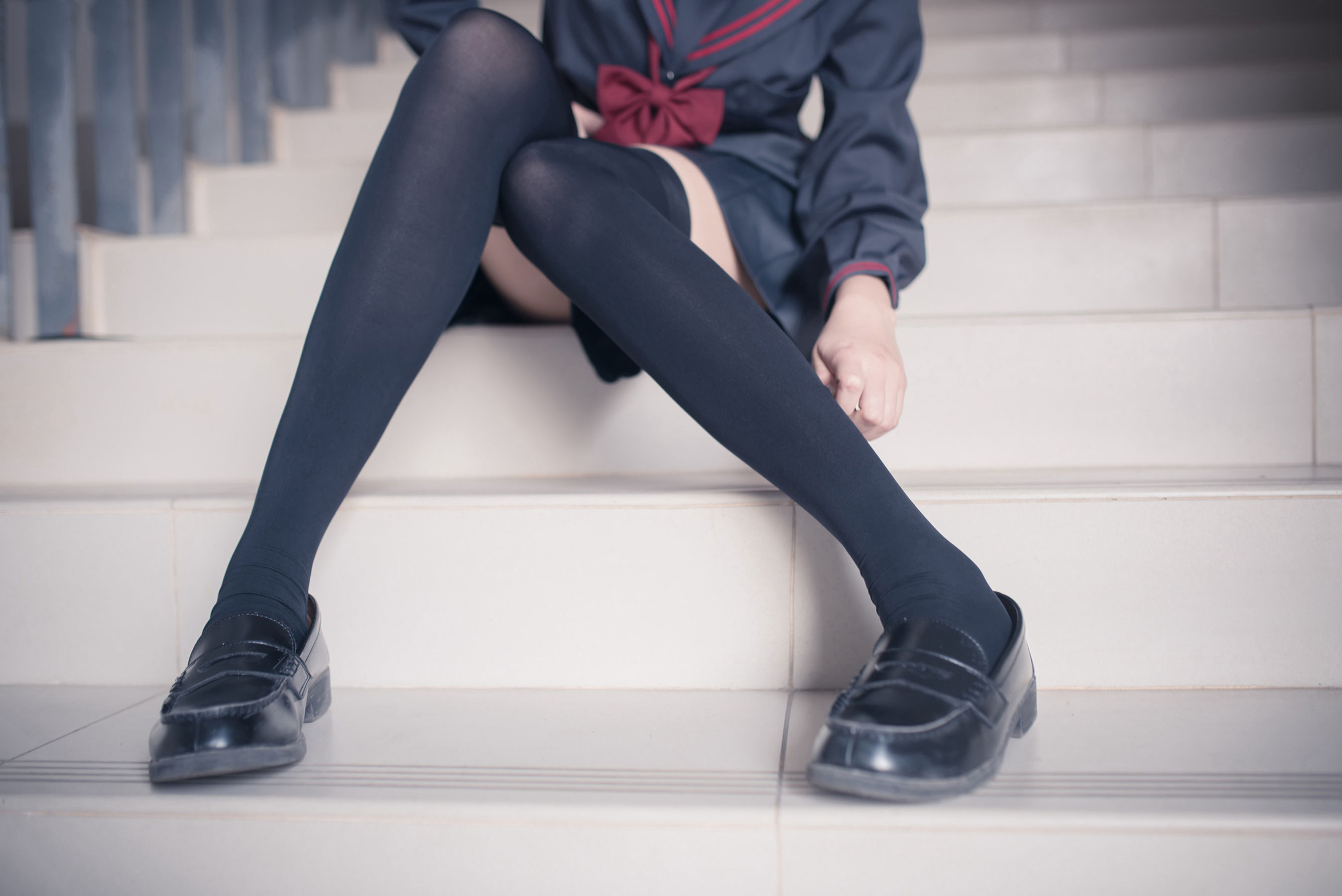 [风之领域] NO.120 超短情趣制服黑丝长腿2
