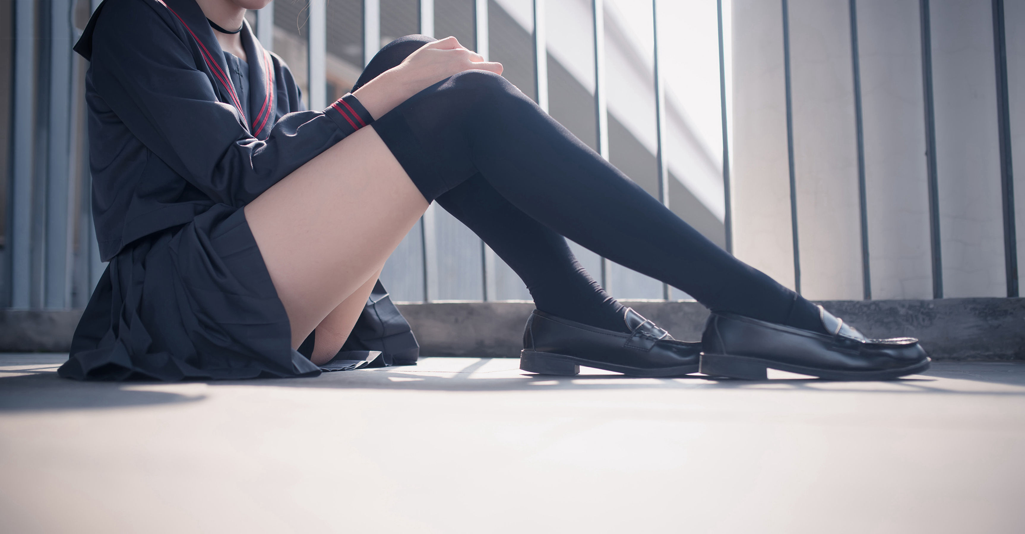[风之领域] NO.120 超短情趣制服黑丝长腿2