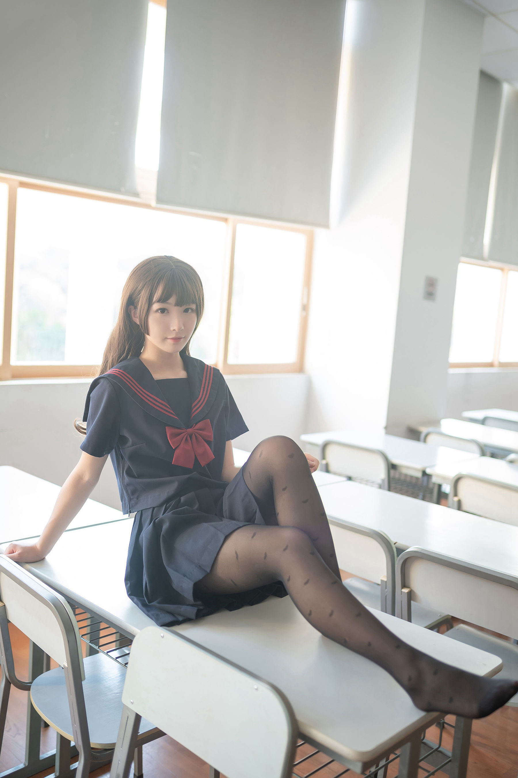 [风之领域] NO.127 爱心黑丝学妹