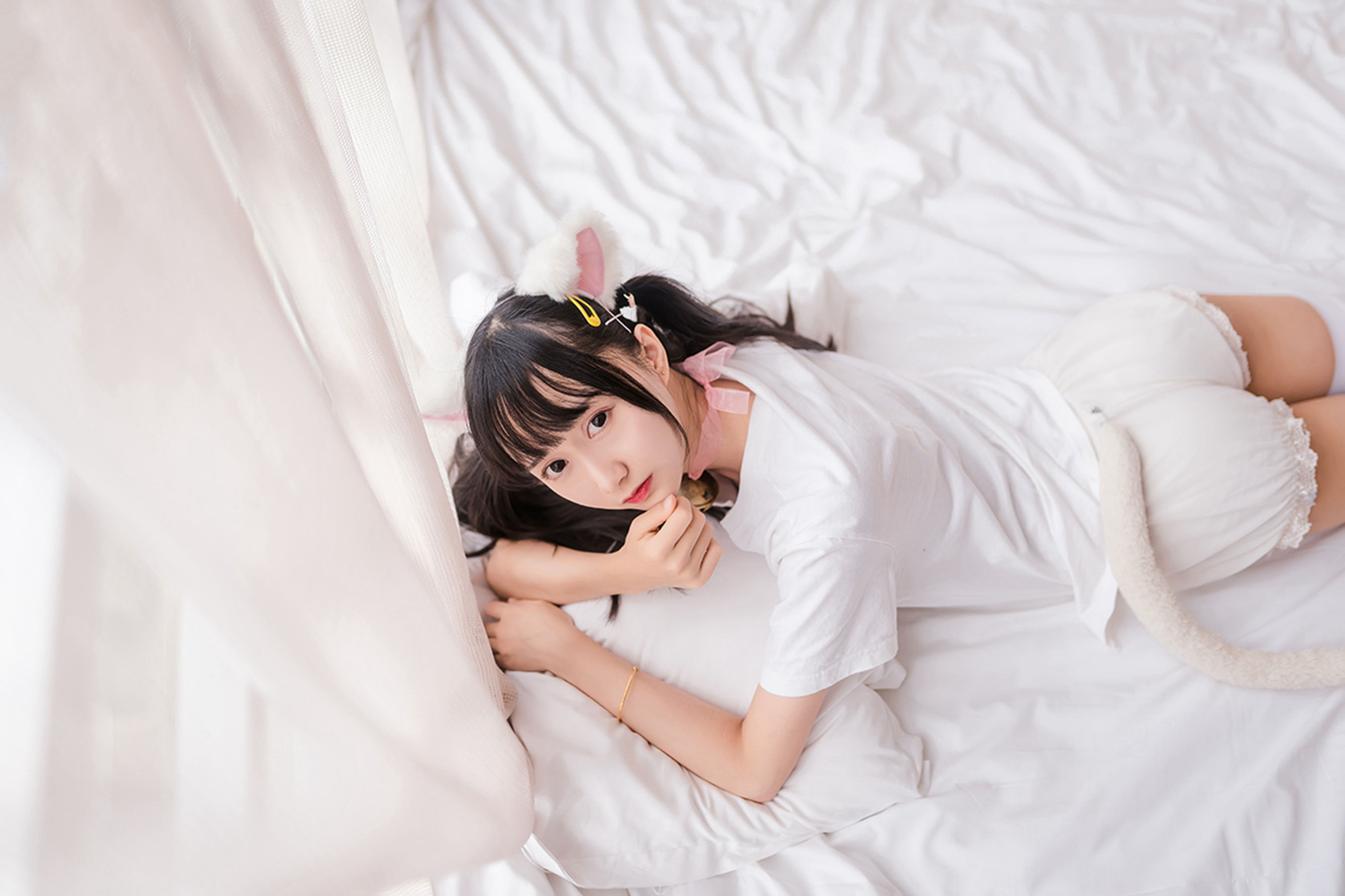 [风之领域] NO.129 猫系白丝少女