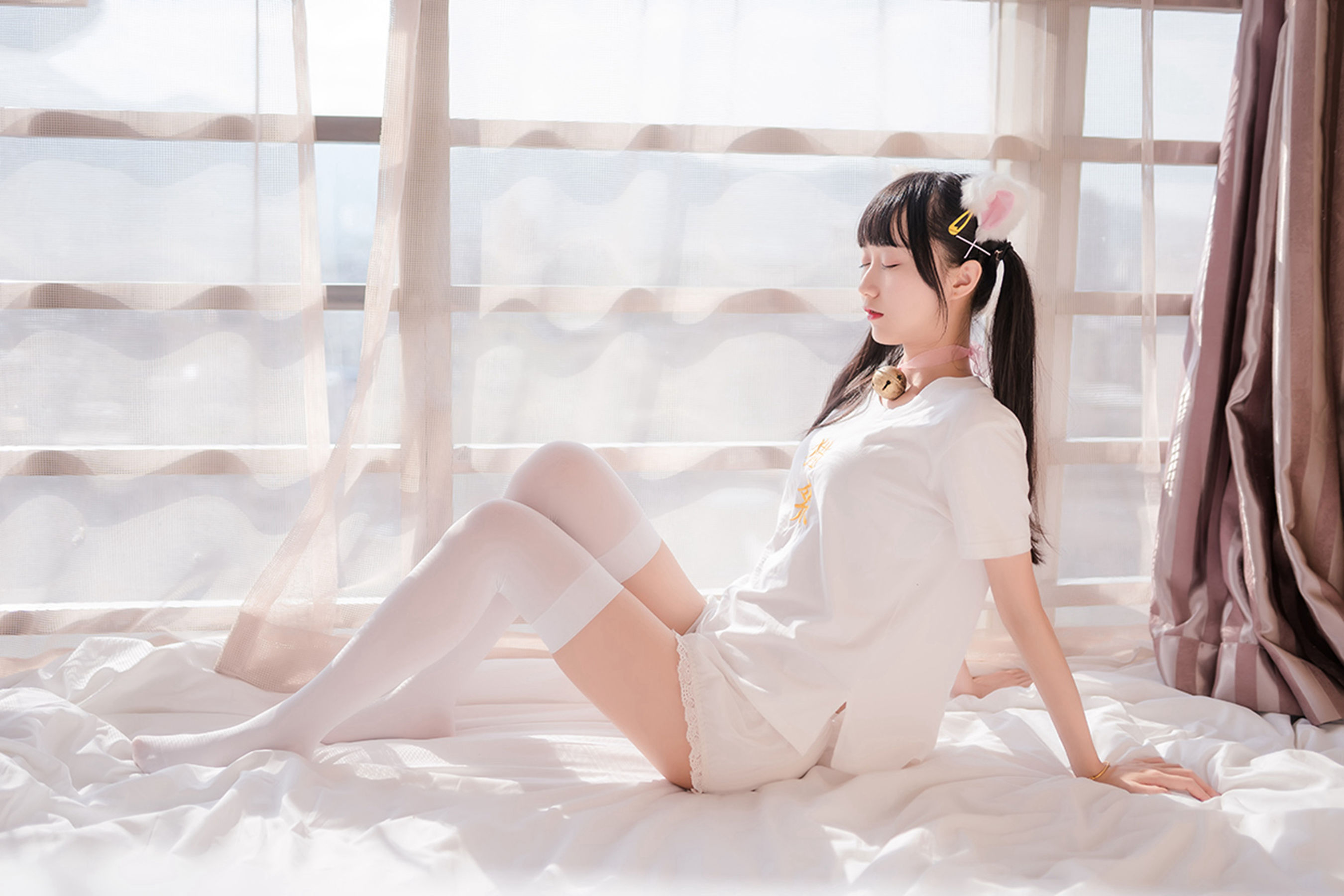 [风之领域] NO.129 猫系白丝少女