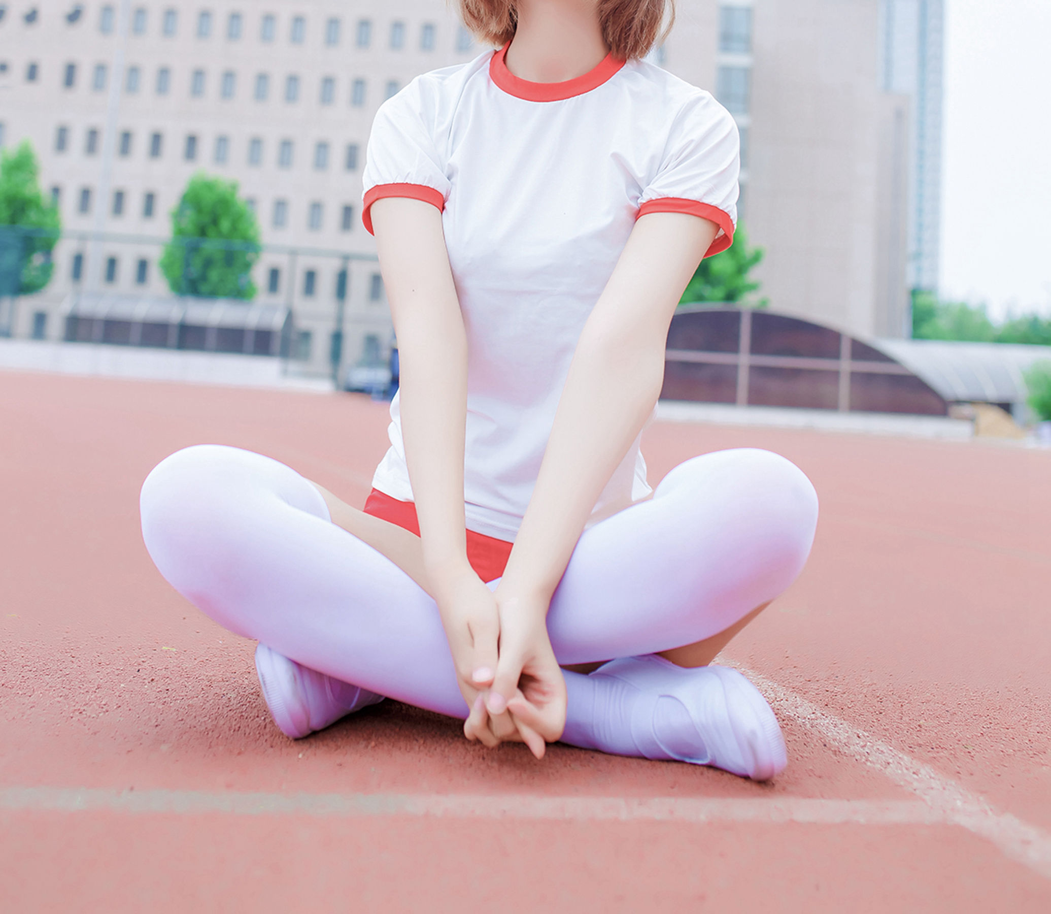 [风之领域] NO.132 体操服少女的过膝白丝