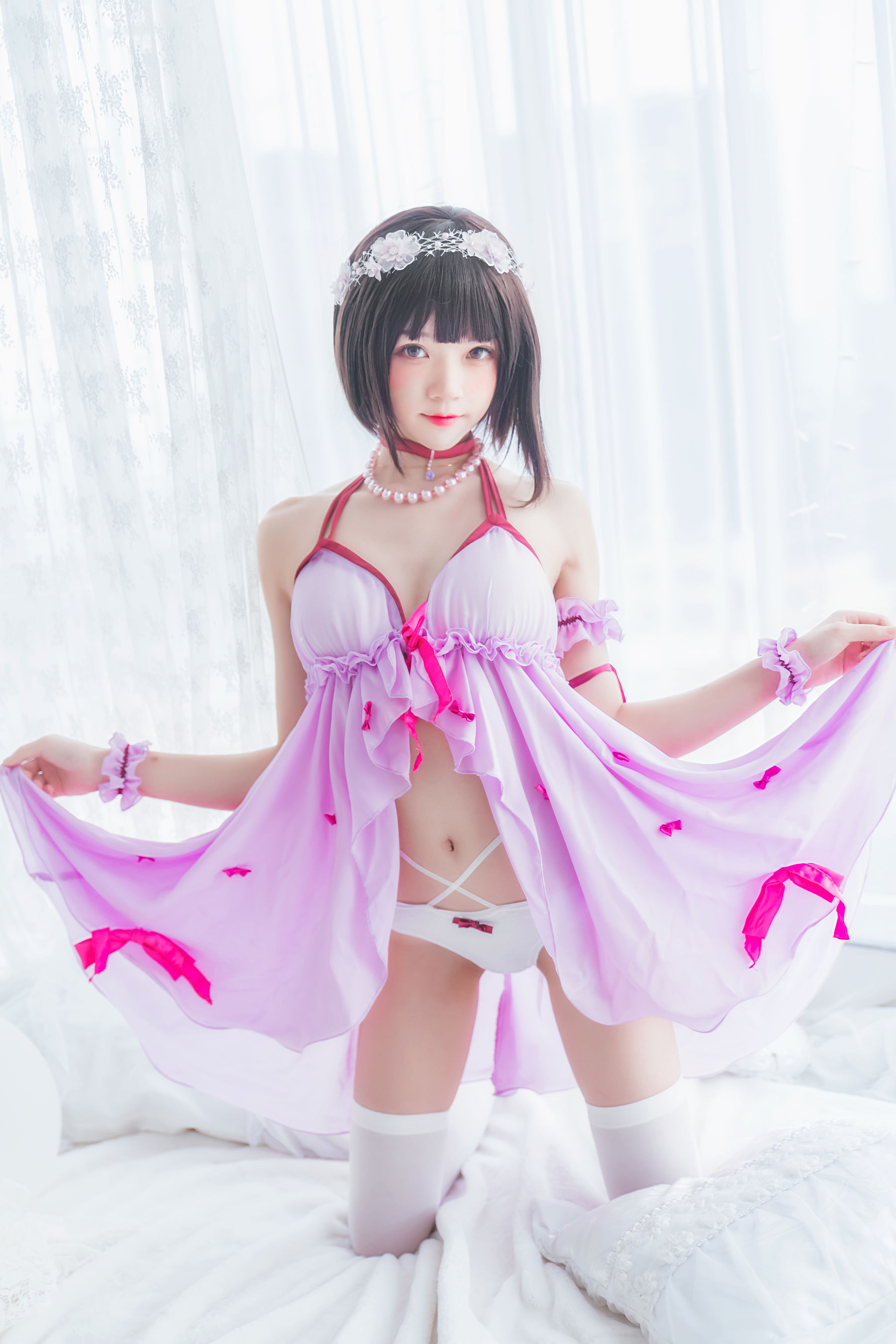 [萝莉COS] 桜桃喵《(加藤惠)小睡裙》