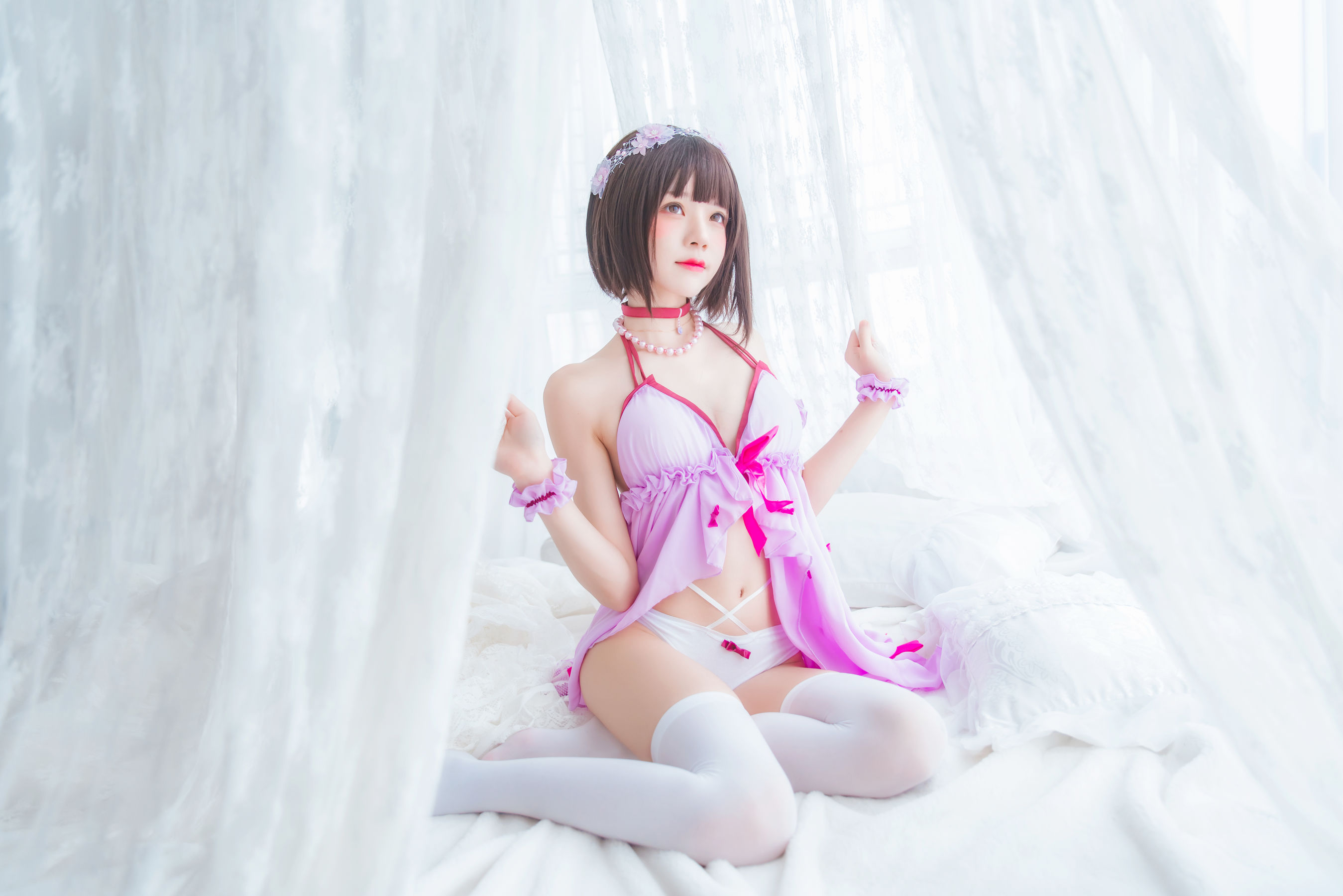 [萝莉COS] 桜桃喵《(加藤惠)小睡裙》