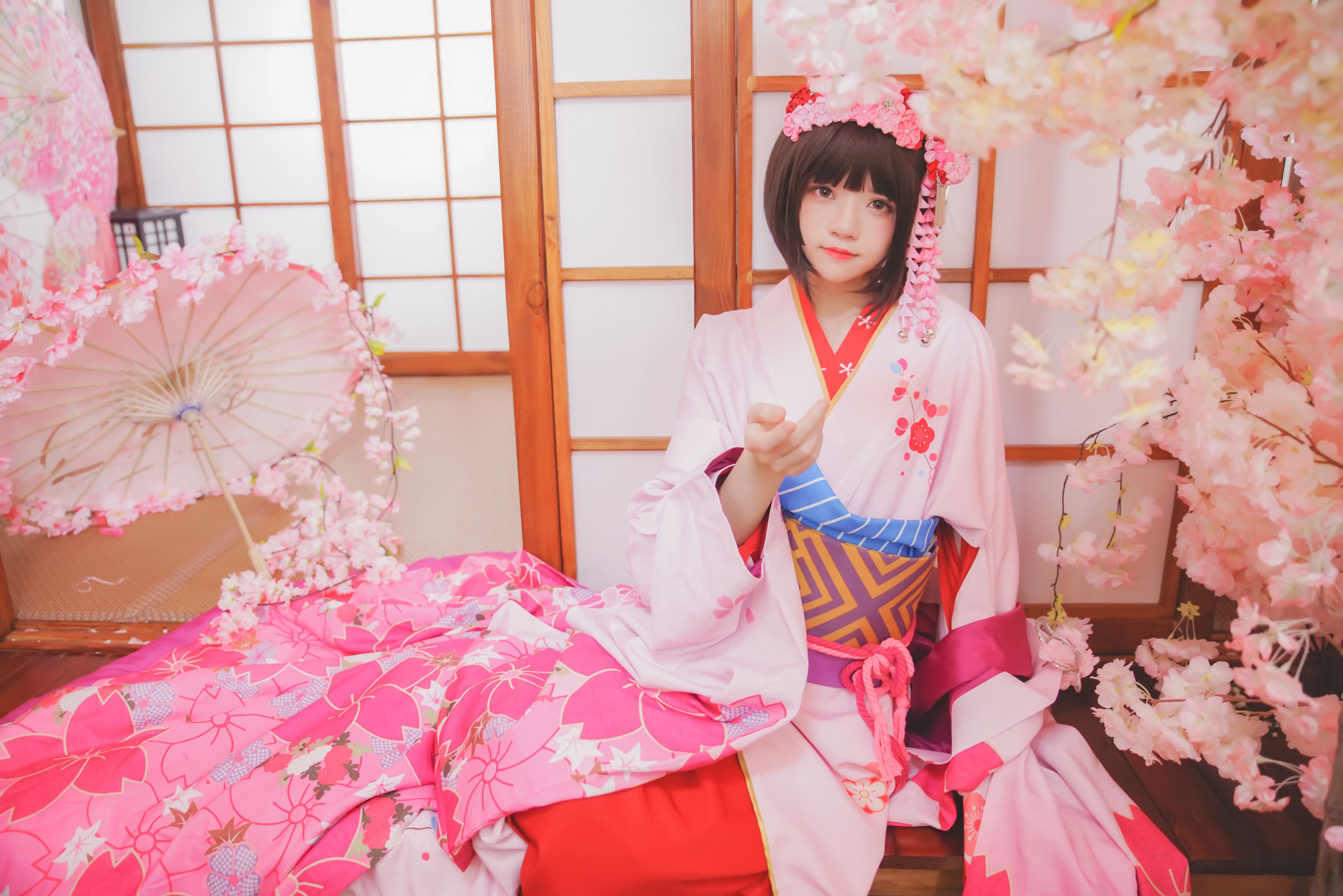 [萝莉COS] 桜桃喵《(加藤惠)和服》
