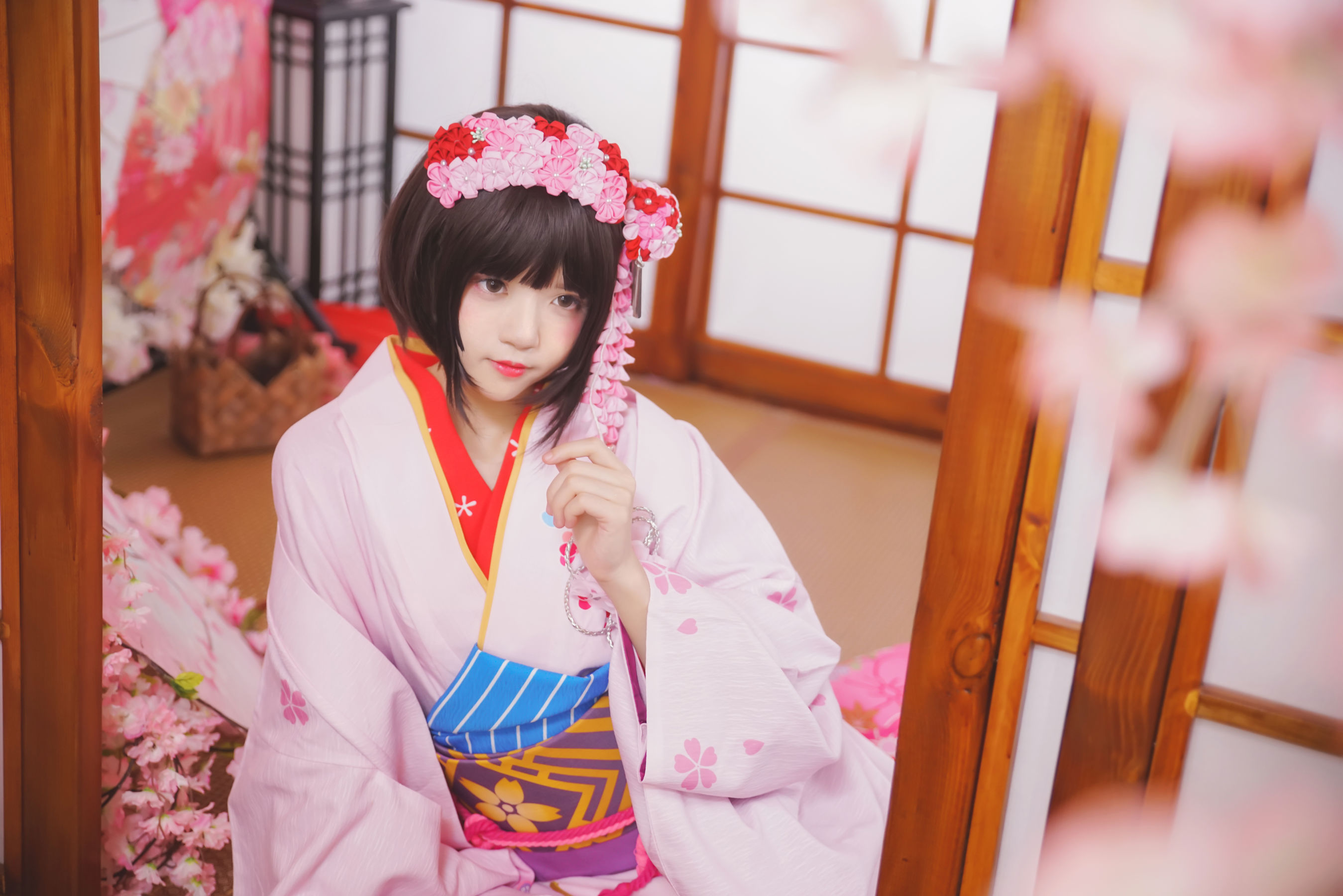 [萝莉COS] 桜桃喵《(加藤惠)和服》