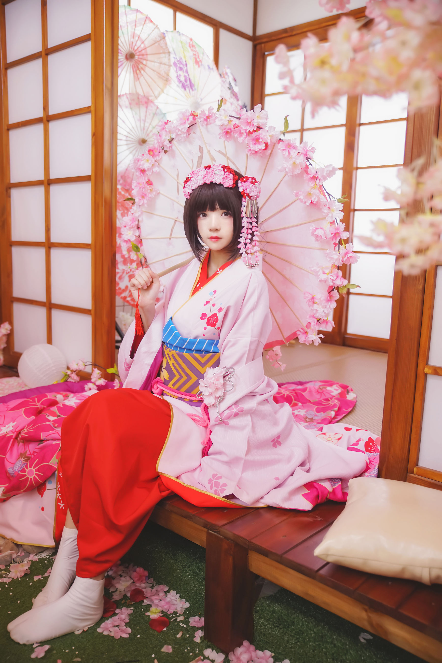 [萝莉COS] 桜桃喵《(加藤惠)和服》