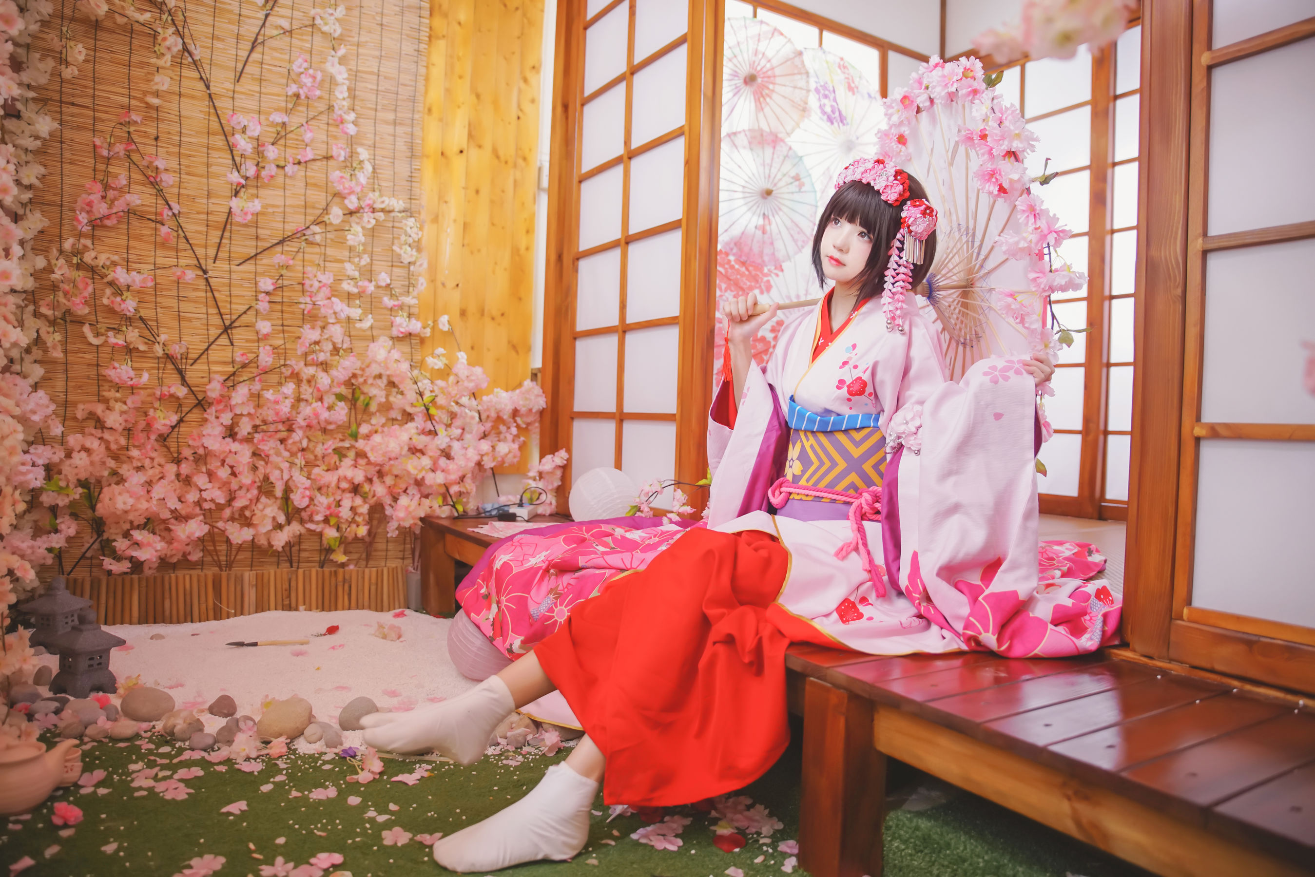 [萝莉COS] 桜桃喵《(加藤惠)和服》