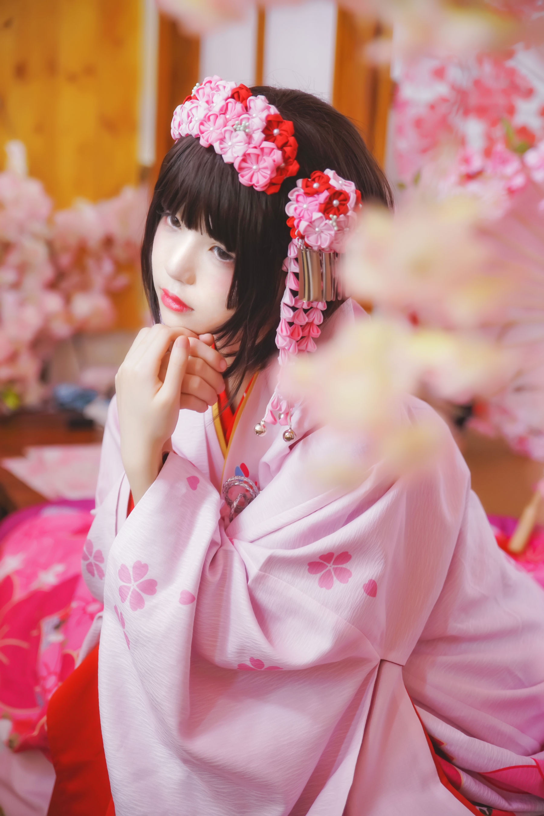 [萝莉COS] 桜桃喵《(加藤惠)和服》