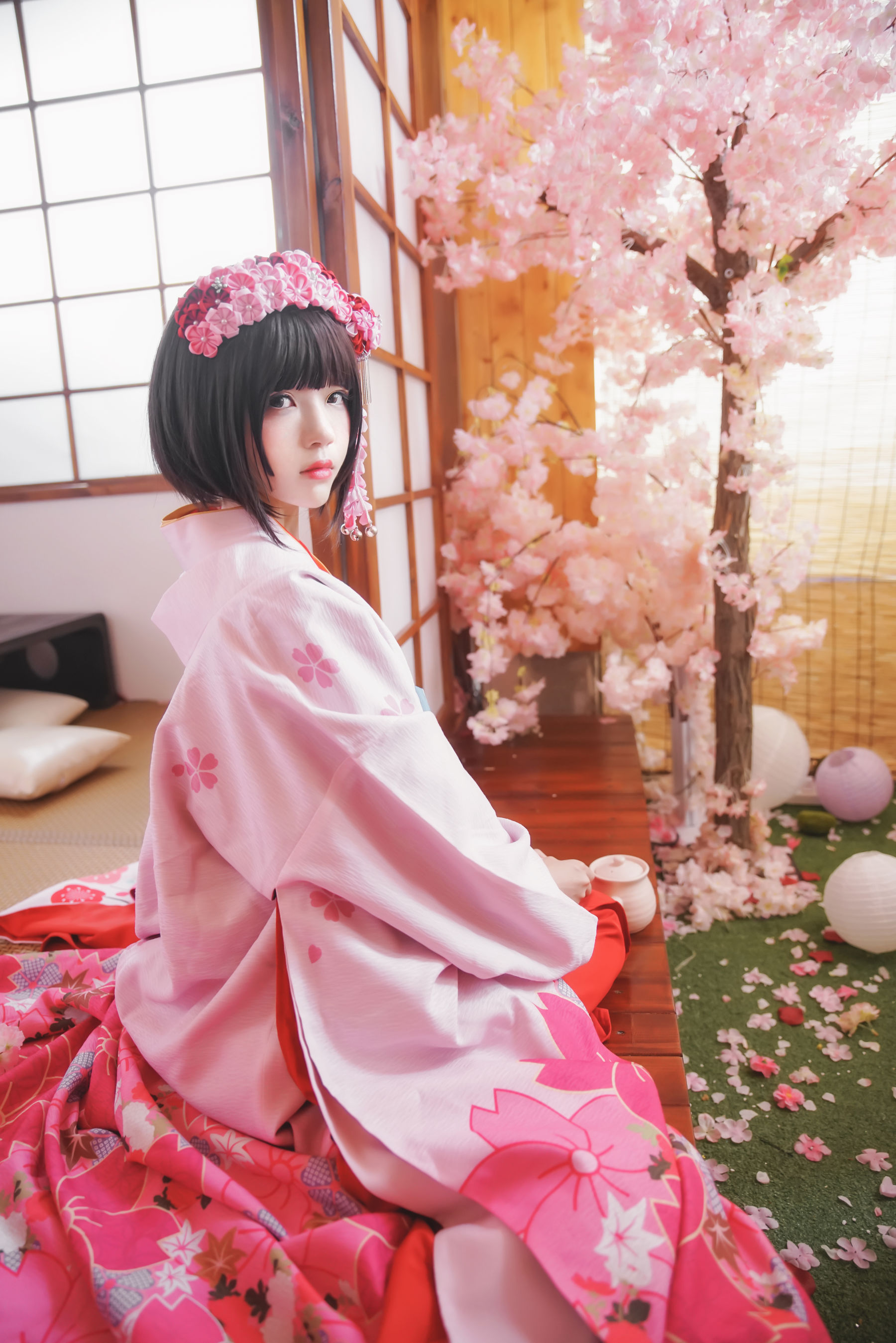 [萝莉COS] 桜桃喵《(加藤惠)和服》