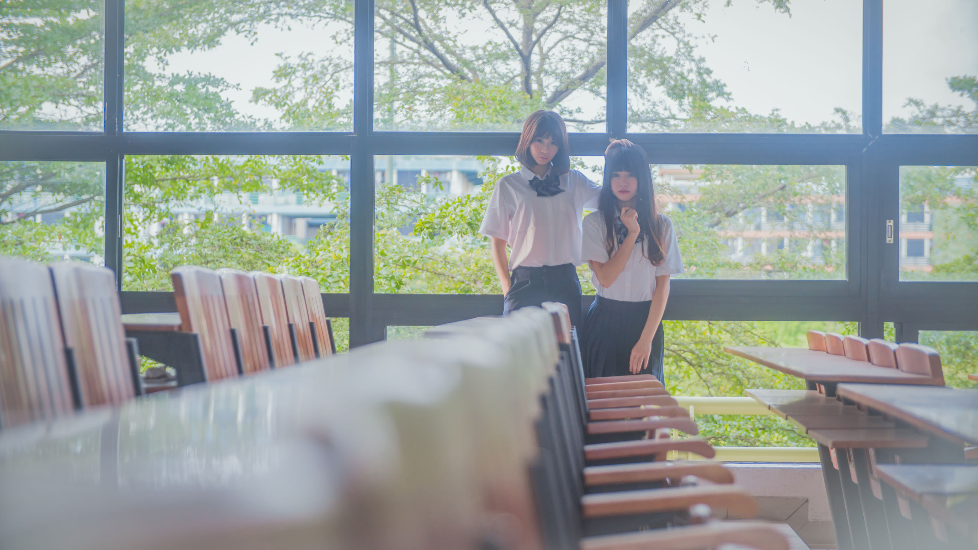 [萝莉COS] 桜桃喵&疯猫ss《JK百合》