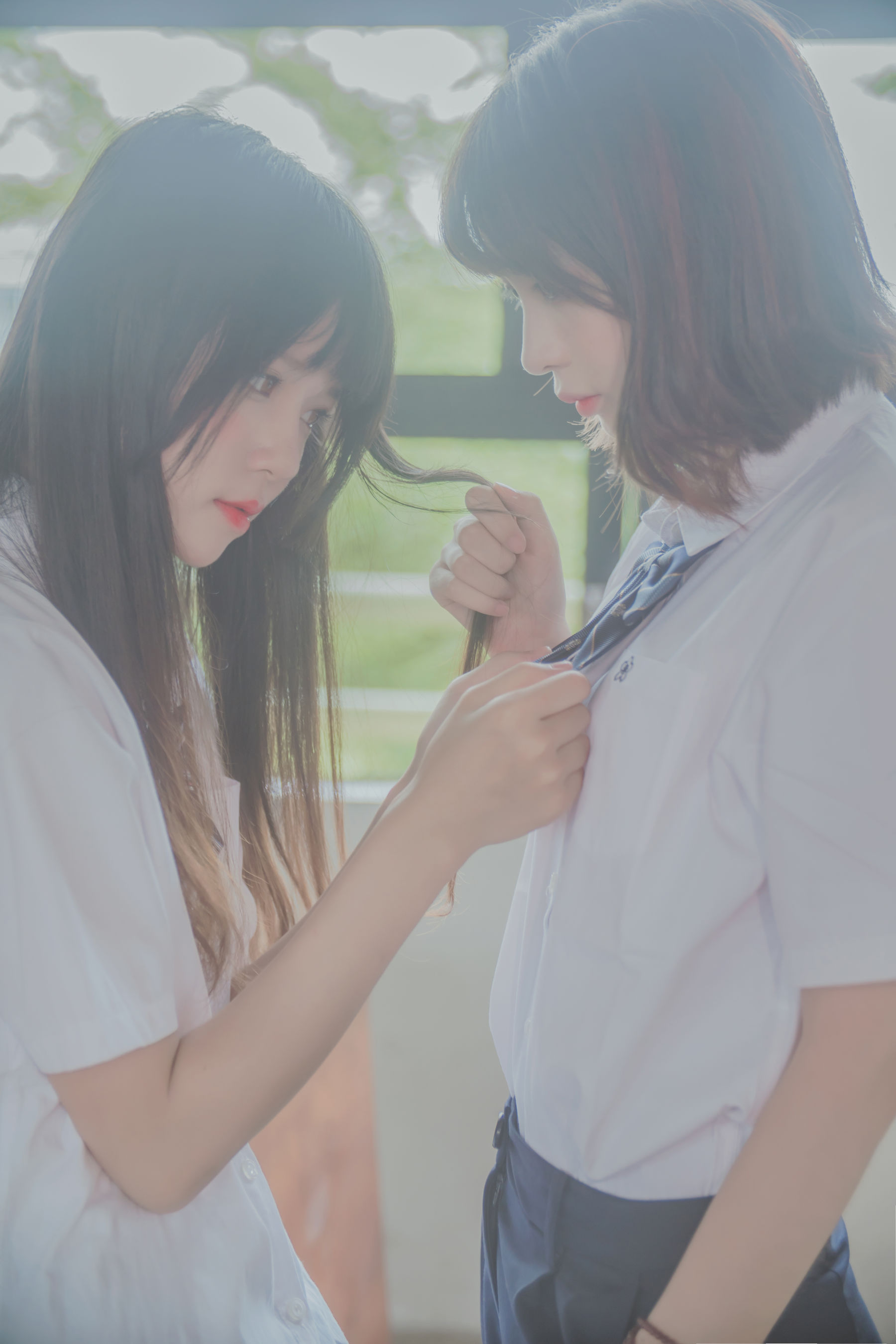 [萝莉COS] 桜桃喵&疯猫ss《JK百合》