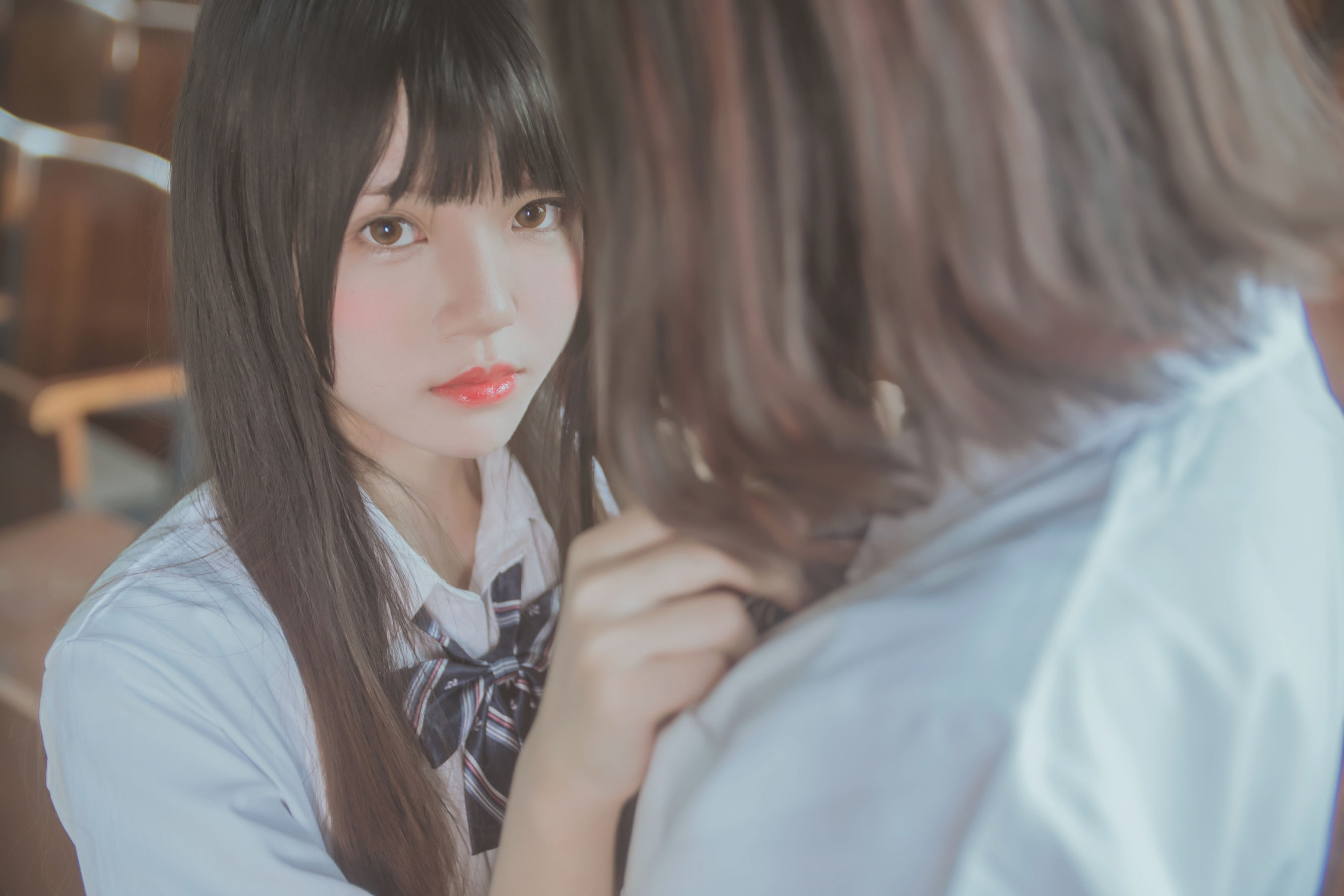 [萝莉COS] 桜桃喵&疯猫ss《JK百合》